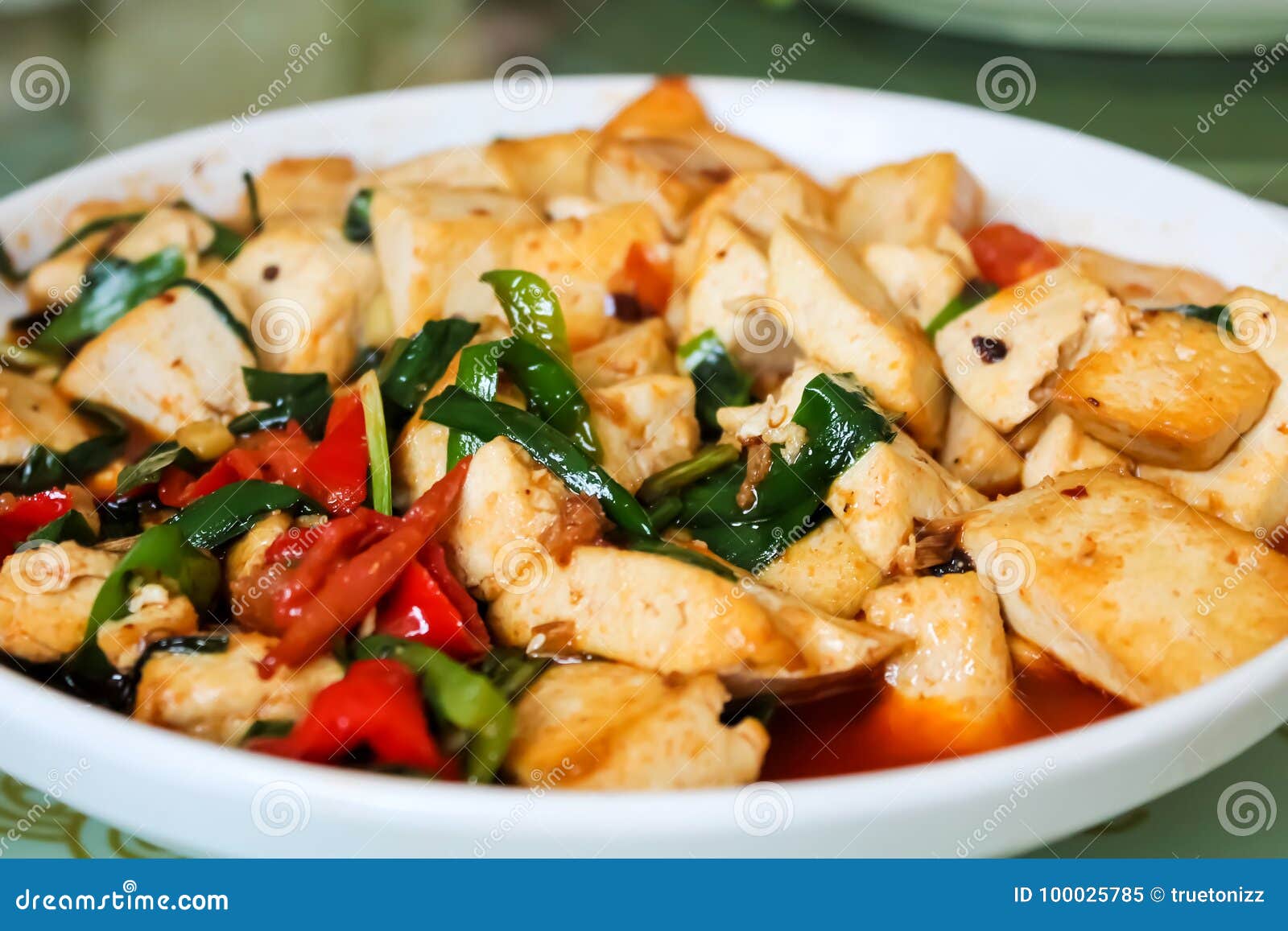 Chinese tofu dish stock image. Image of food, vegan - 100025785