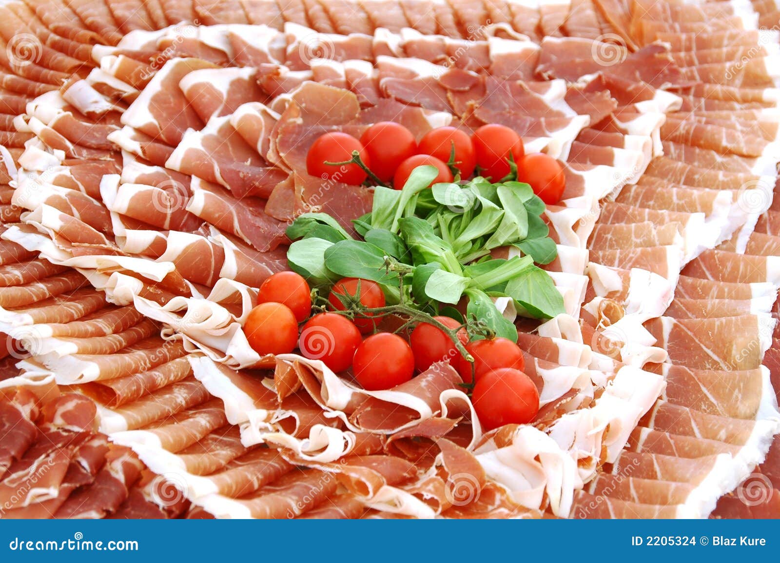 Plate of cold meat stock photo. Image of epicure, dining 2205324