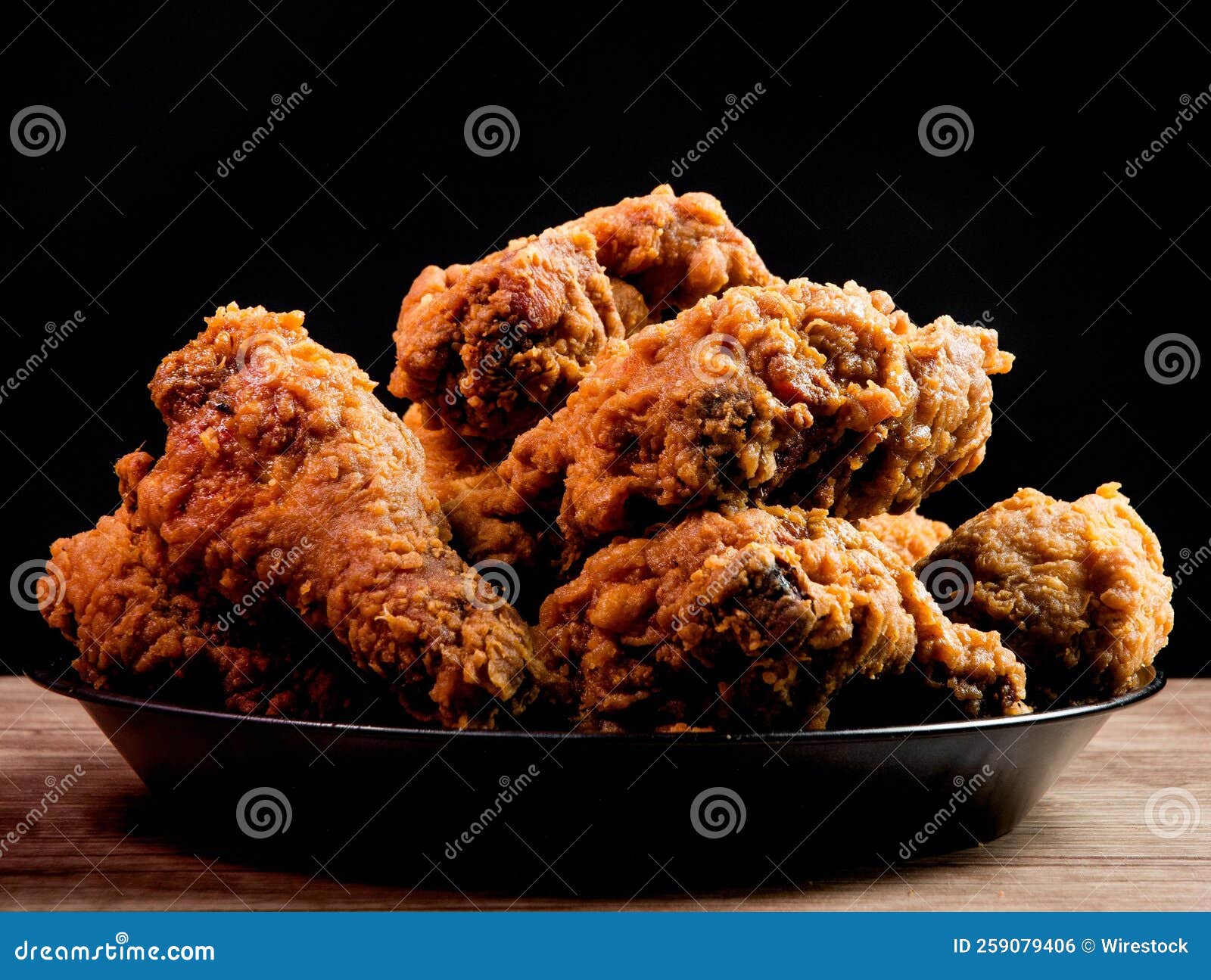 Plate of Crispy Chicken Wings Stock Photo Image of friend, dinner
