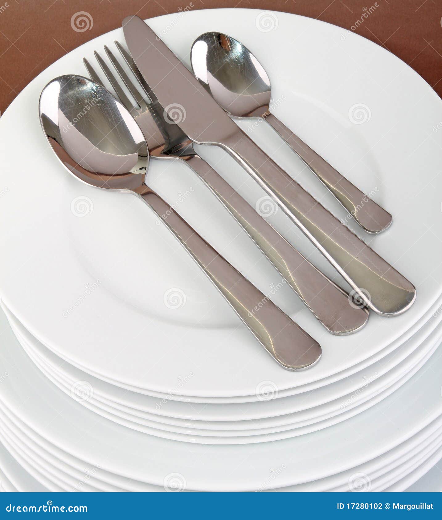 Plate and cutlery stock photo. Image of fork, stack, food 17280102