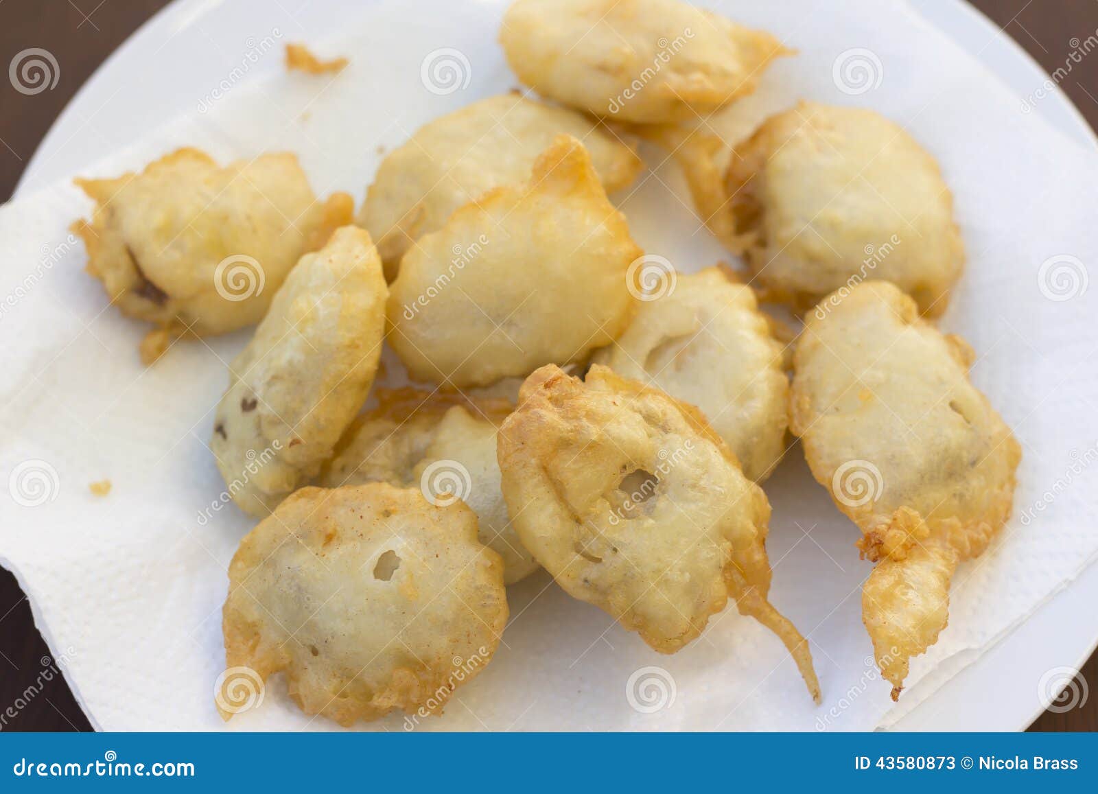 Plate Of Deep Fried Battered Bluff Oysters Stock Photo - Image: 43580873