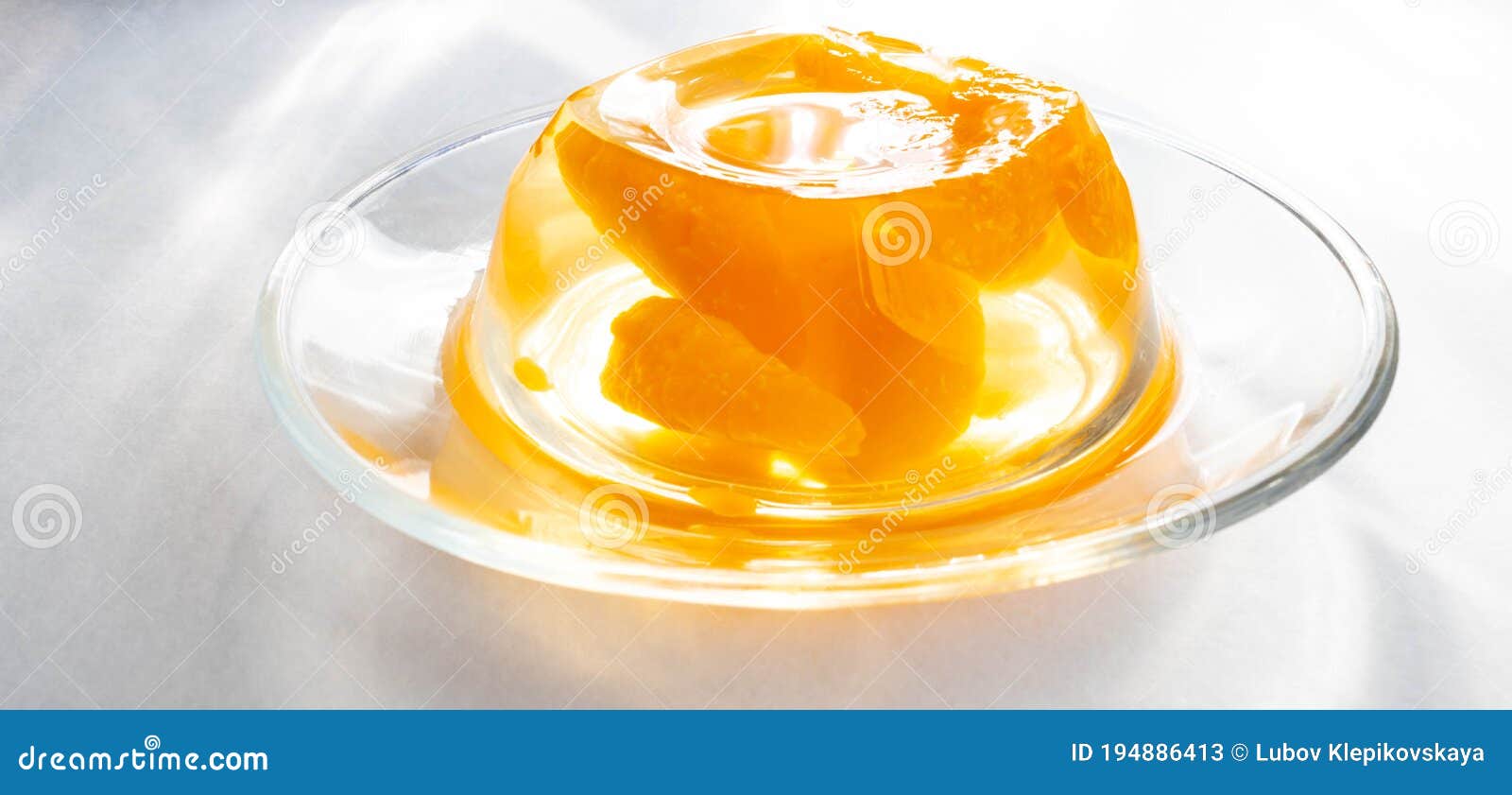 Plate with Delicious Orange Fruit Jelly Isolated on White Stock Image Image of diet, healthy