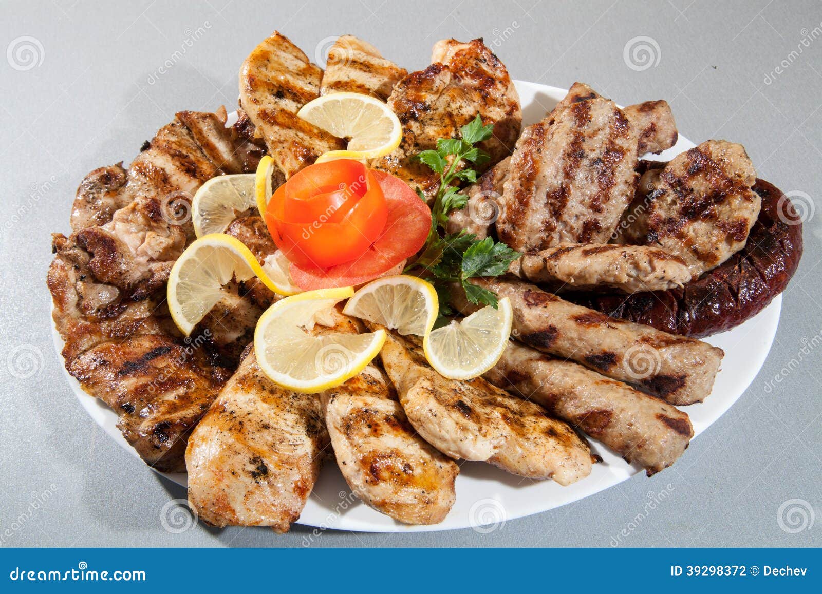 Plate of Different Meat. Barbecue Grill Stock Photo Image of prepared