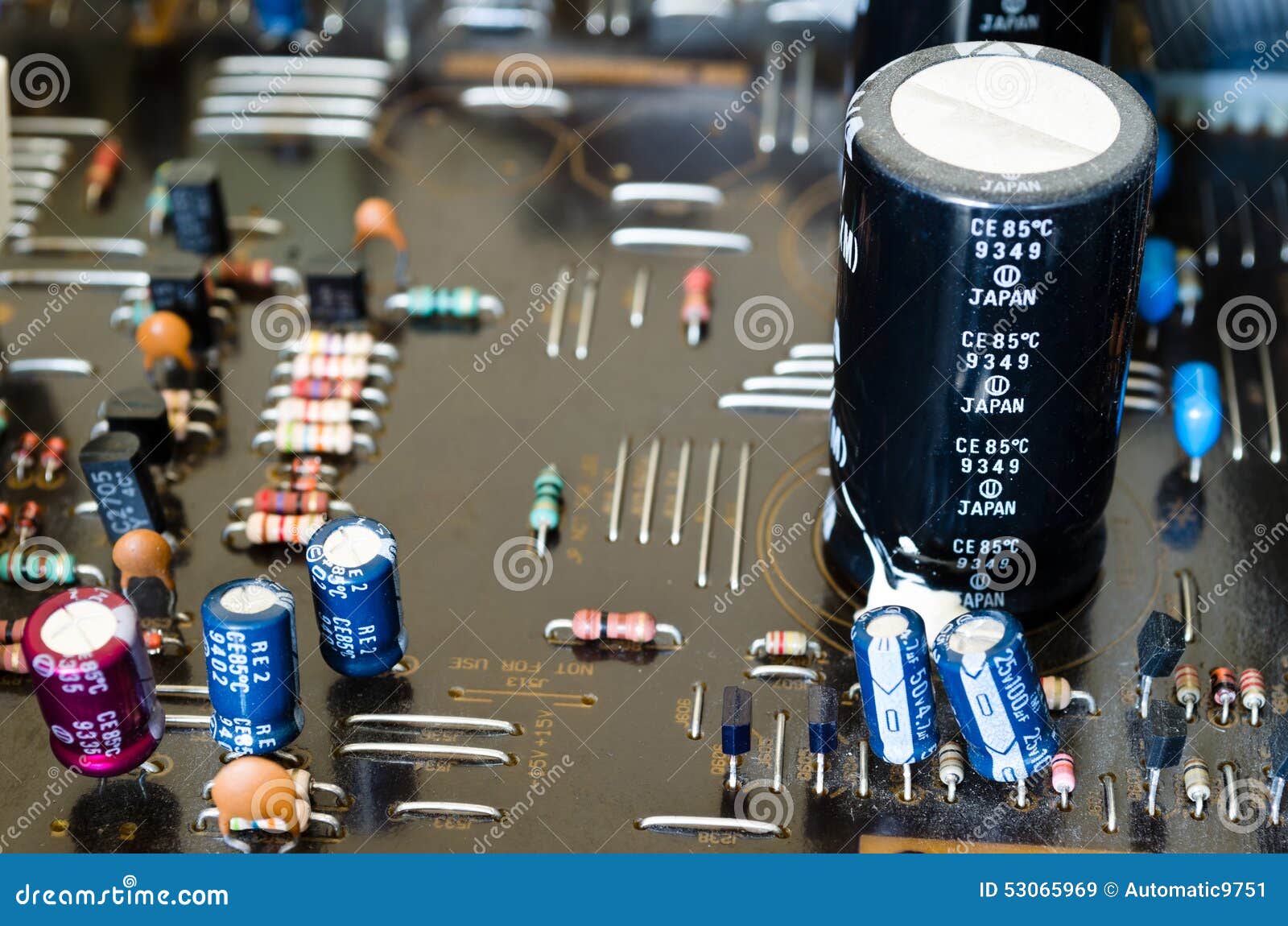 Plate of Electronic Components Stock Image Image of complexity, board