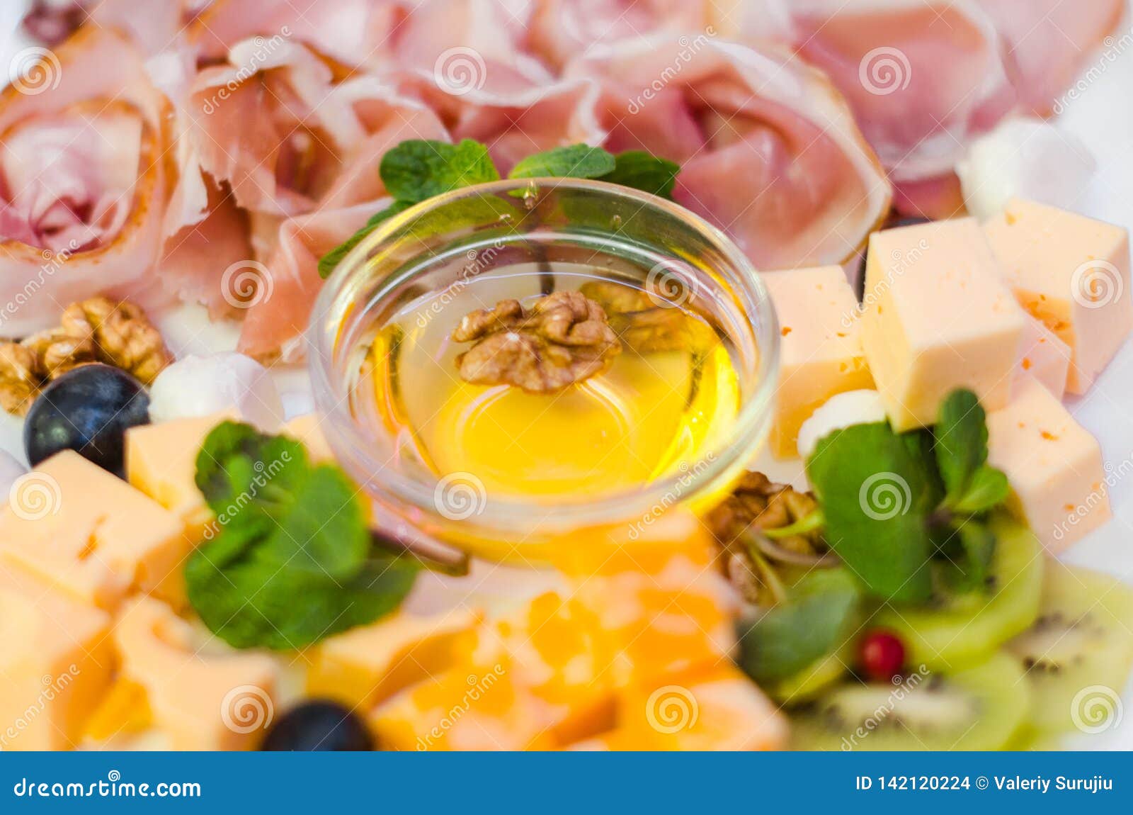A Plate Filled With Food On The Table Stock Photo Image Of Holiday