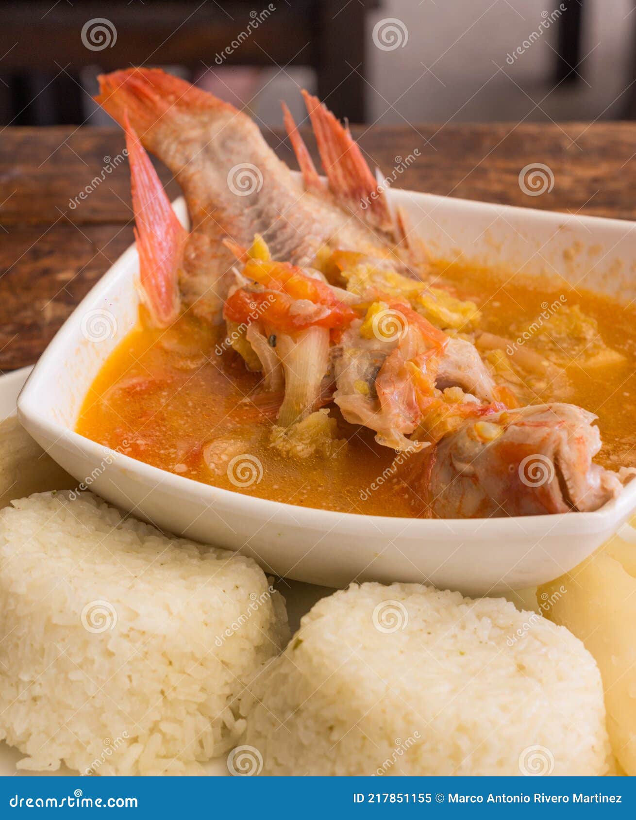 Plate of Food Fish Soup with Rice Stock Image Image of food, beef