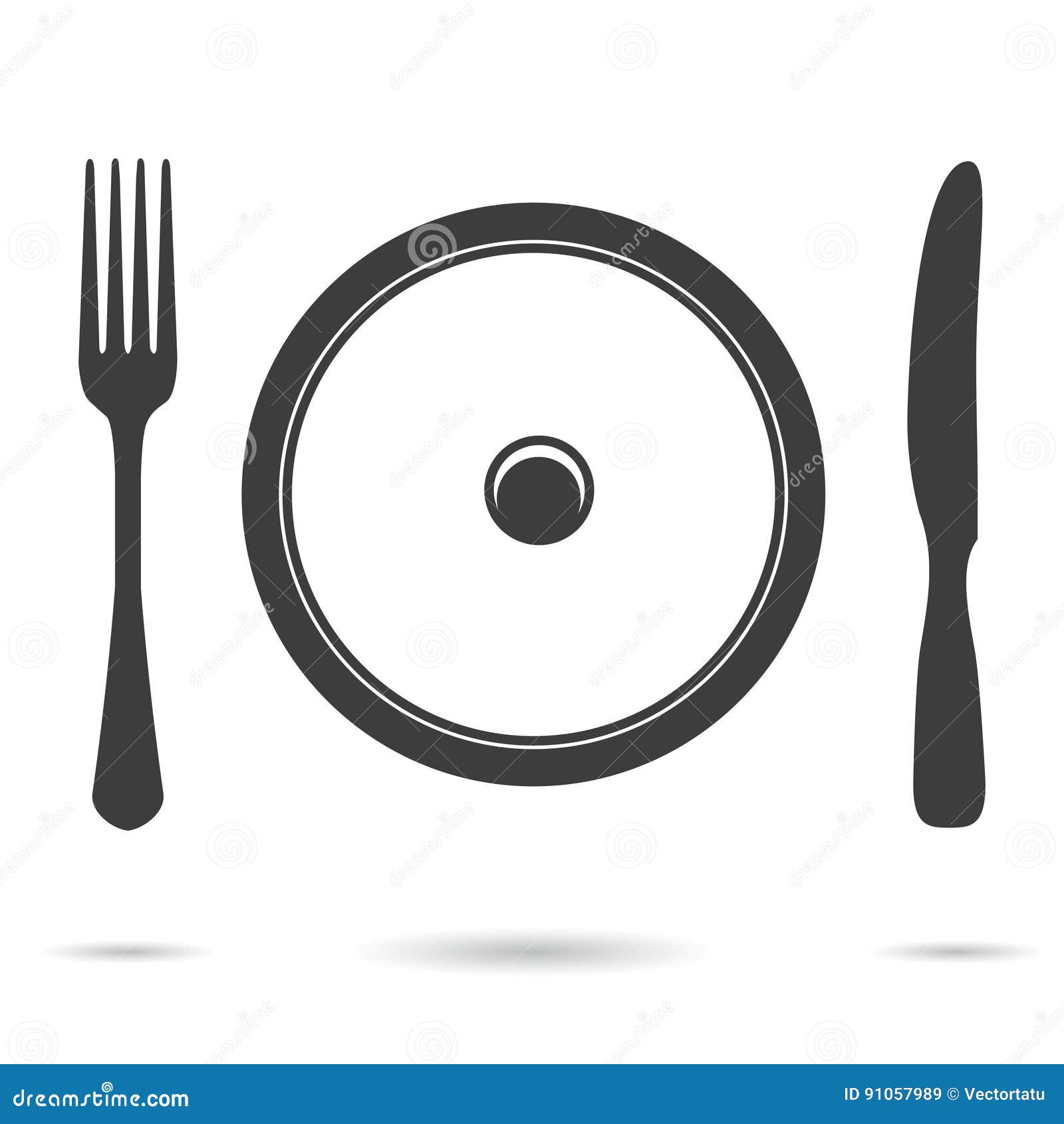 Plate Fork Spoon Icon Vector Illustration Stock Vector By, 48% OFF