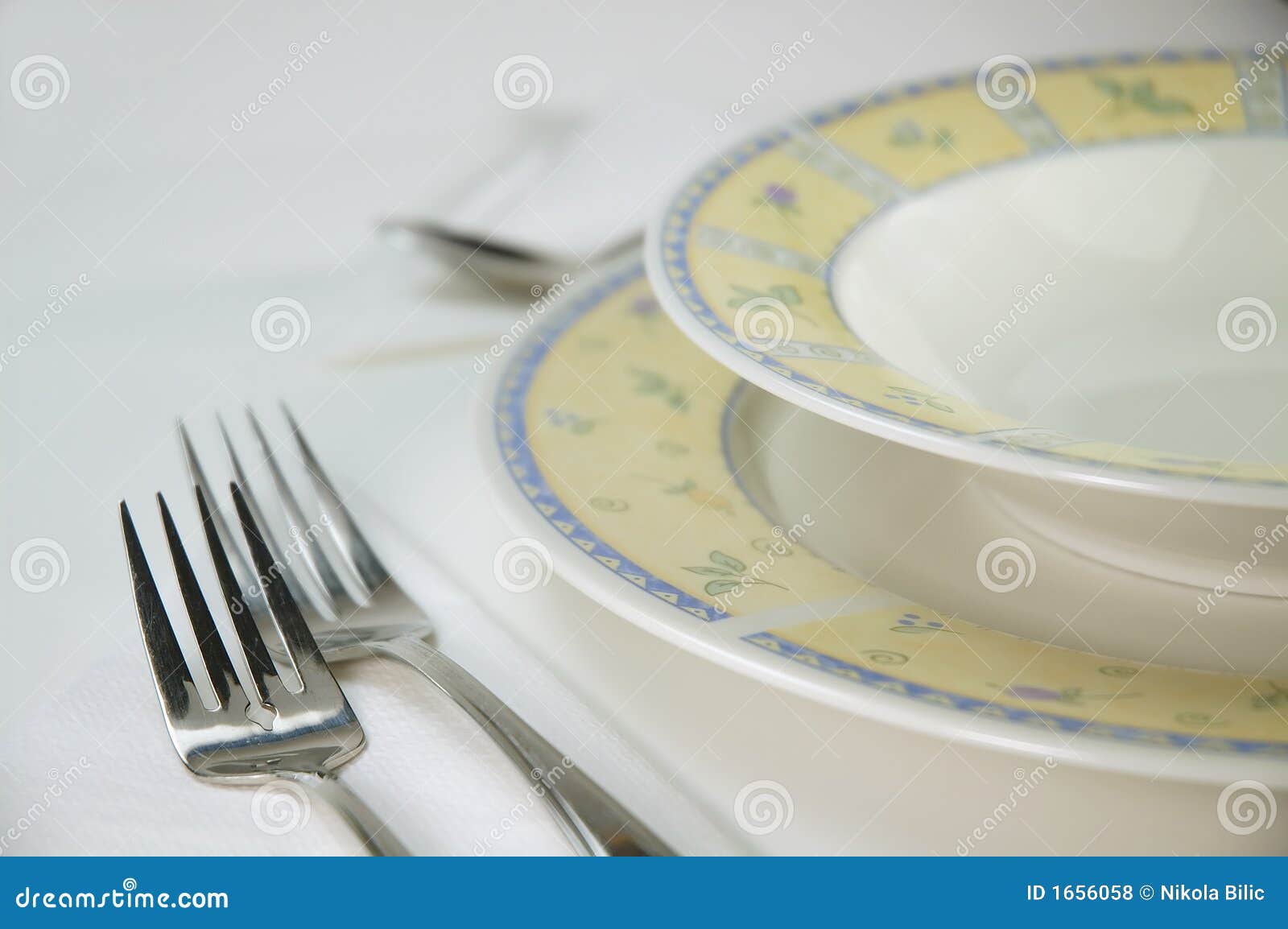 Plate and forks stock photo. Image of domestic, setting 1656058