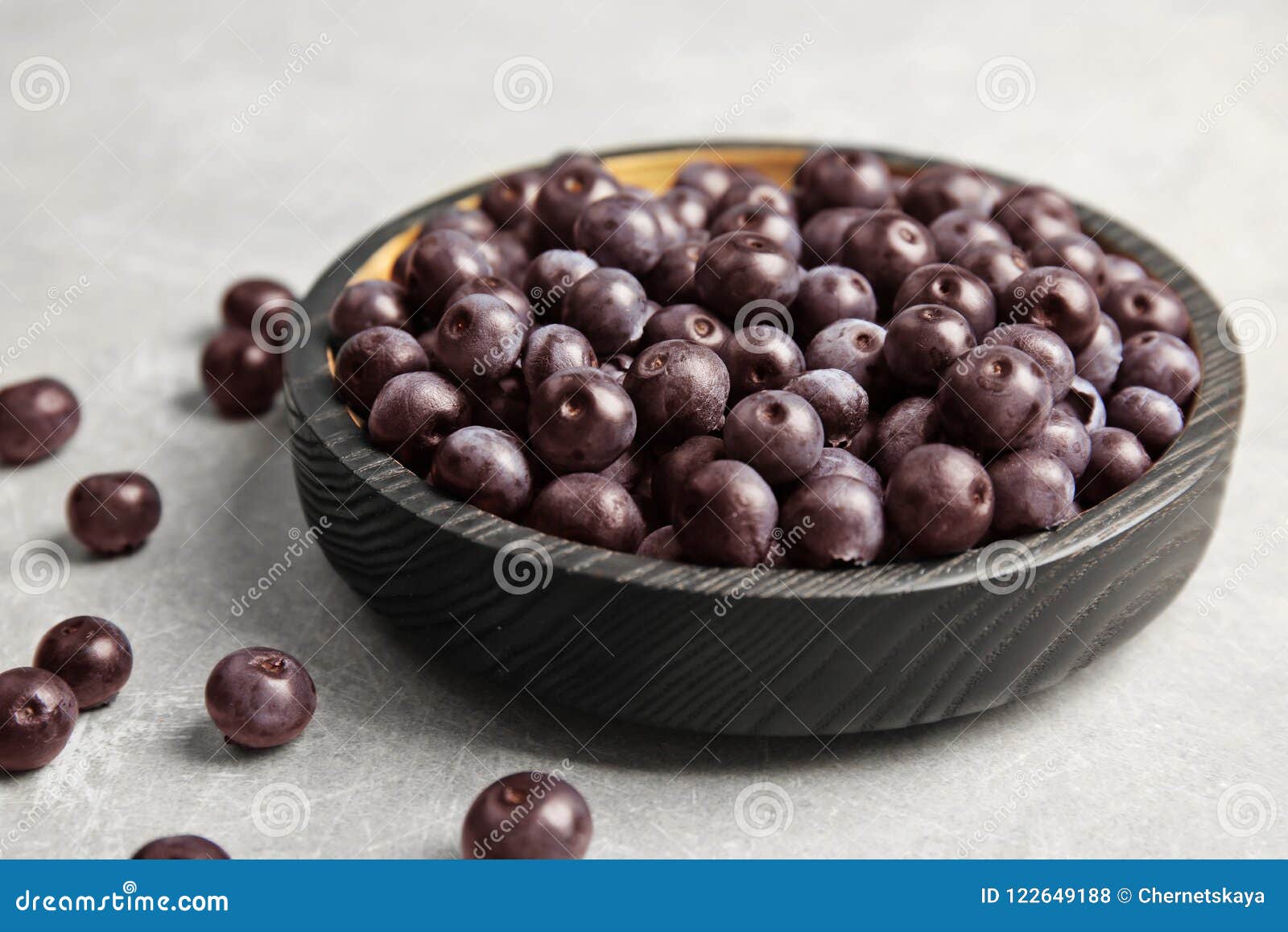 Plate with Fresh Acai Berries Stock Photo Image of energy, season