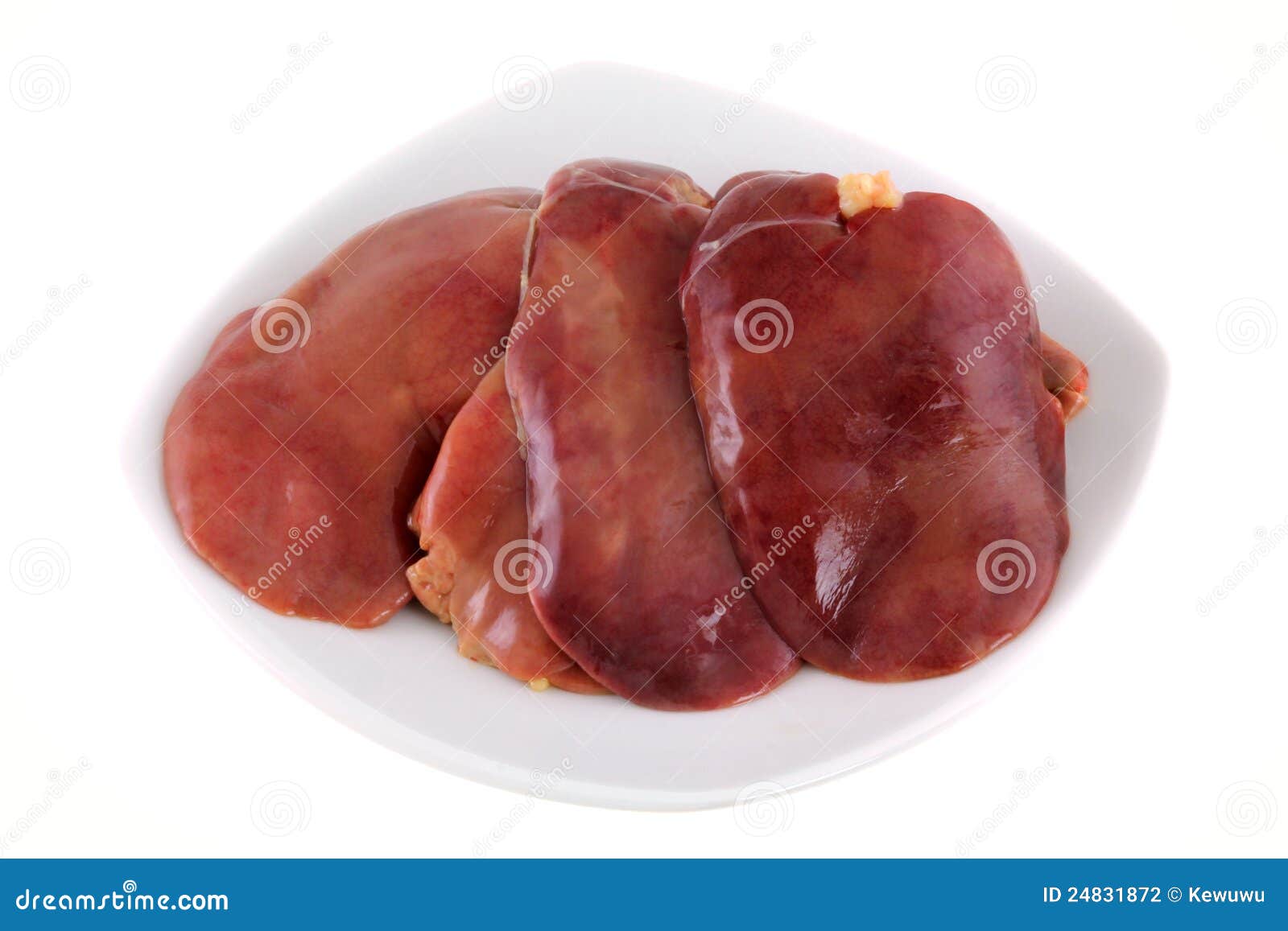 A Plate Full of Fresh Chicken Livers Stock Photo Image of dinner