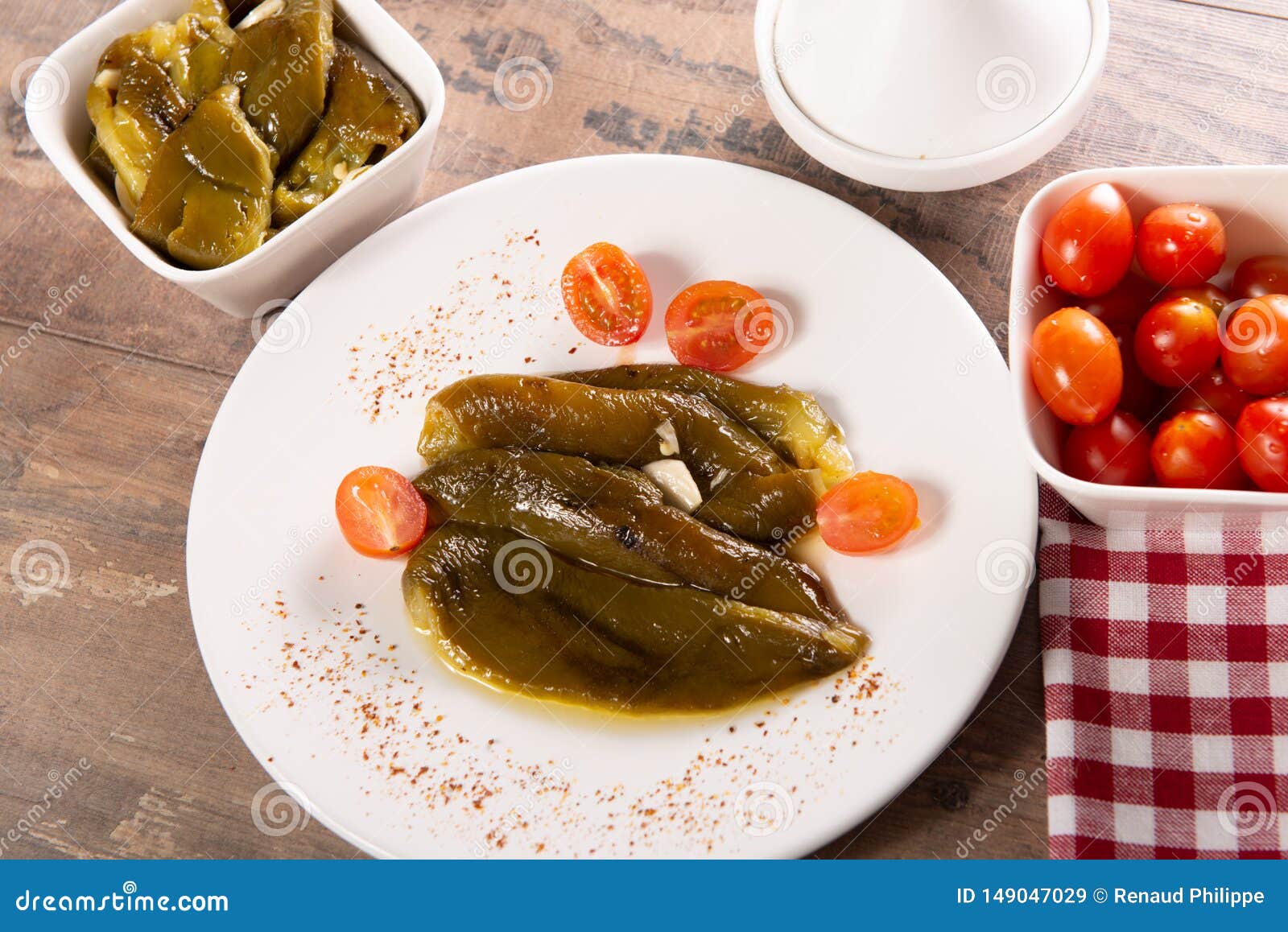Plate with Green Peppers Marinated in Olive Oil Stock Image Image of vitamin, green 149047029