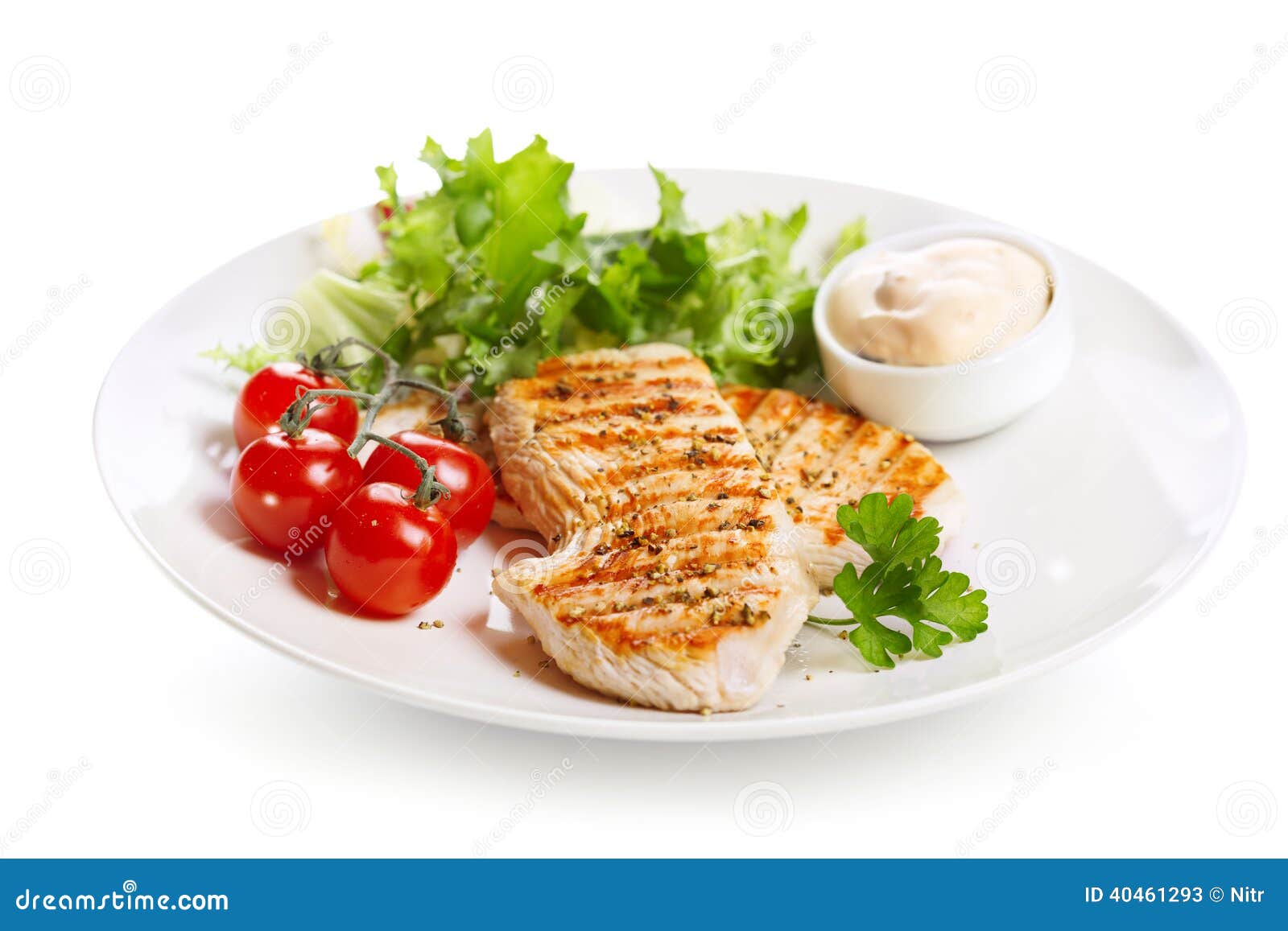 Plate Of Grilled Chicken Breast With Vegetables Stock Image Image of herbs, poultry 40461293