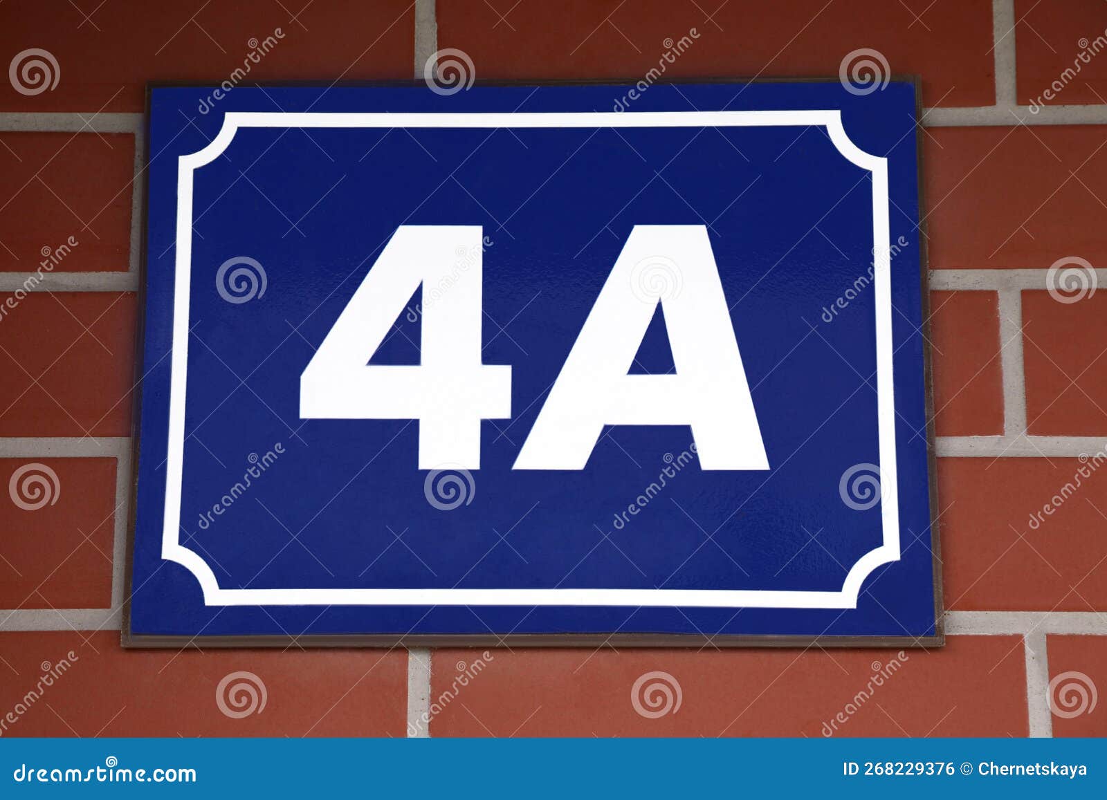 Plate with House Number 4 on Brick Wall Stock Photo Image of chapter