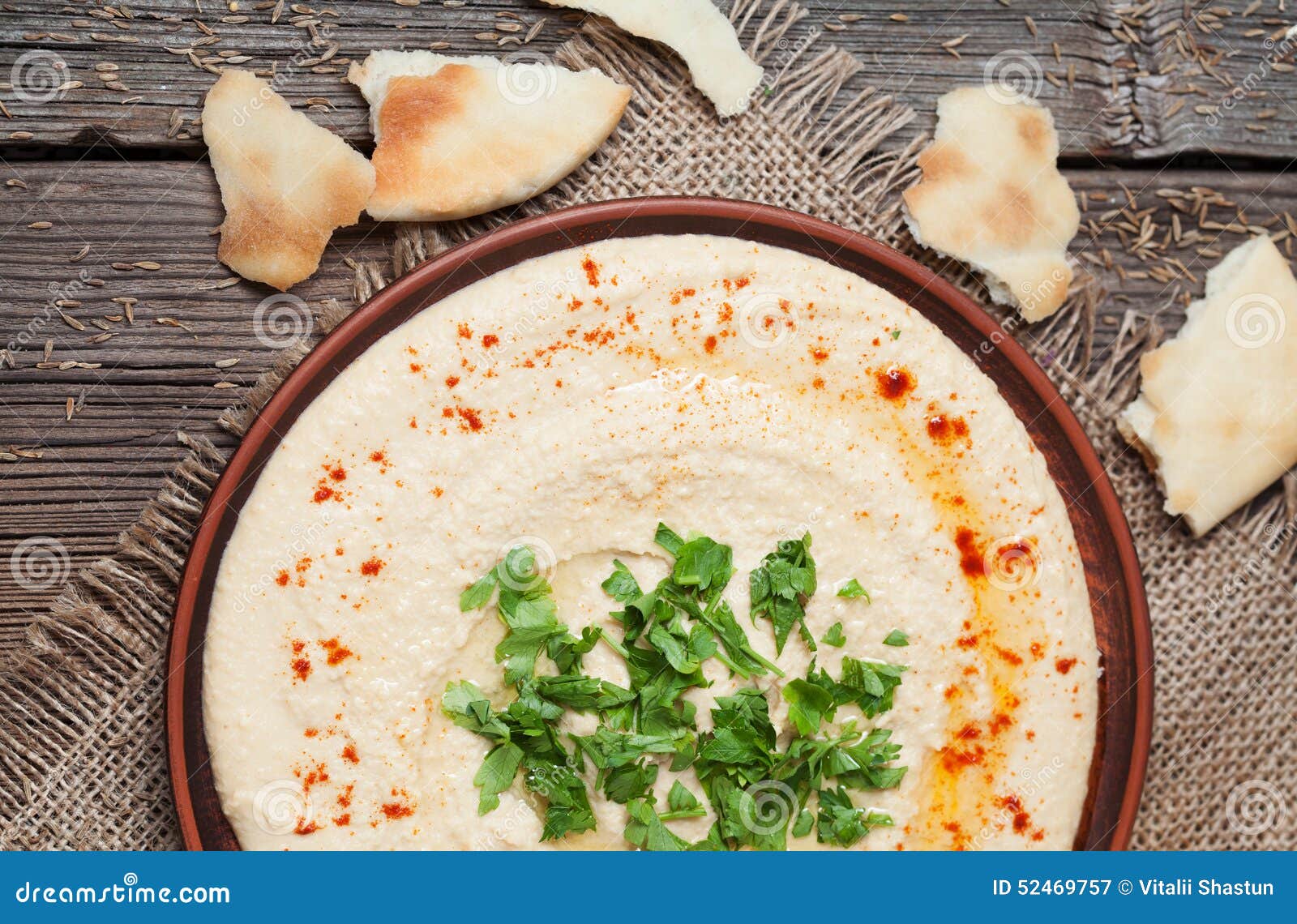 Plate of Hummus, Traditional Lebanese Food with Stock Image - Image of ...