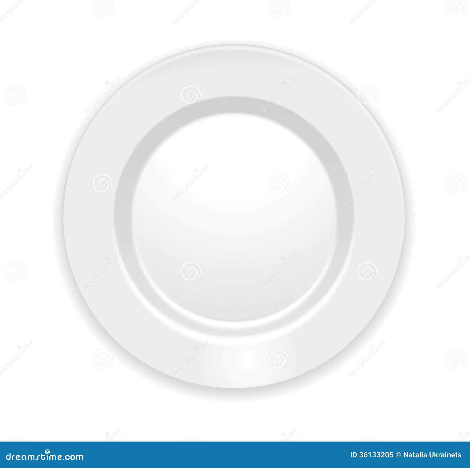 Plate isolated on white stock illustration. Illustration of empty