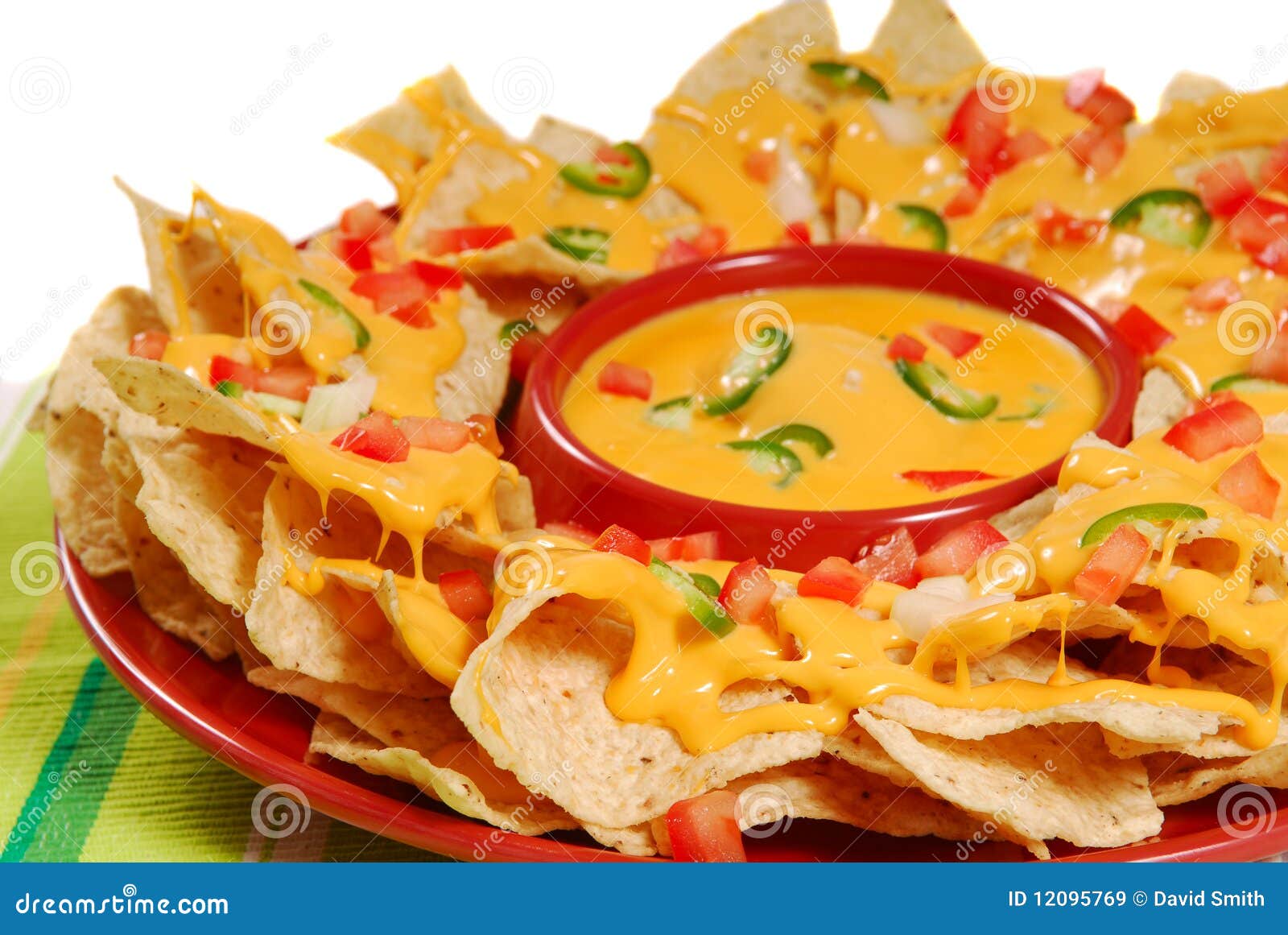 Plate of nachos stock image. Image of crunchy, chips 12095769