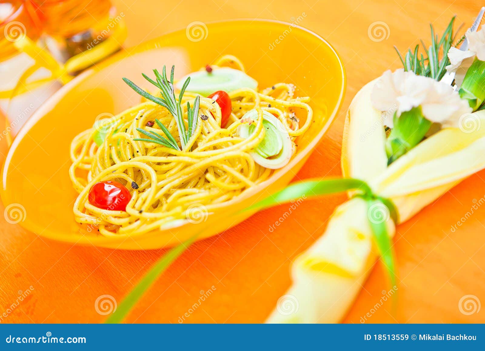 Plate of Pasta on the Table Stock Image Image of diner, ingredient