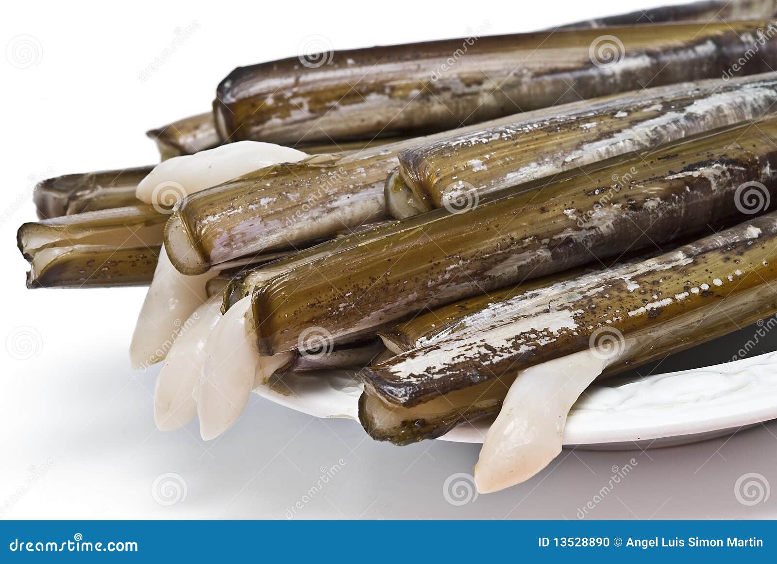 Razor Clams Sauteed With Garlic Butter White Wine In Spain RoyaltyFree