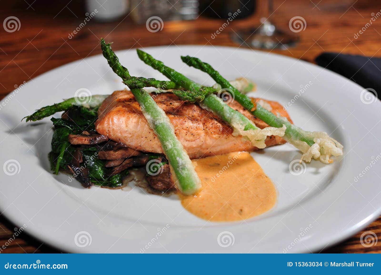 Plate of Salmon with Asparagus Stock Photo Image of natural
