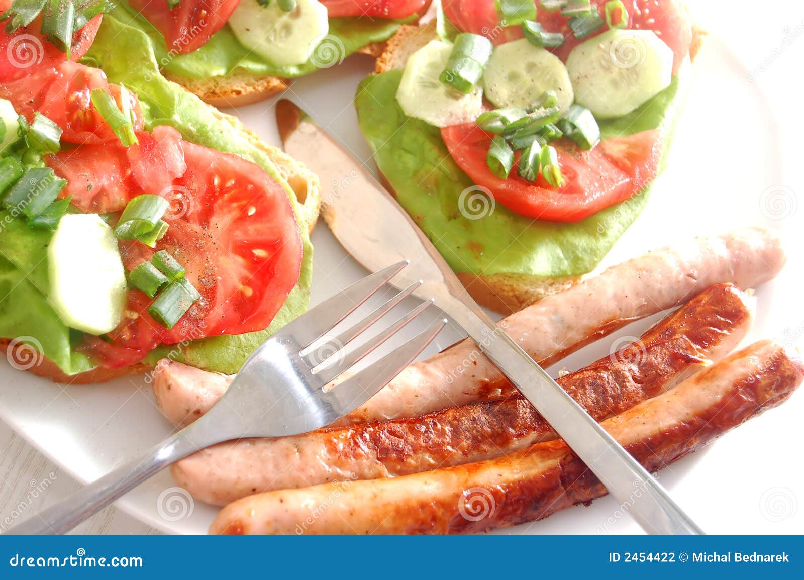 Plate with sandwiches stock photo. Image of meal, cuts 2454422