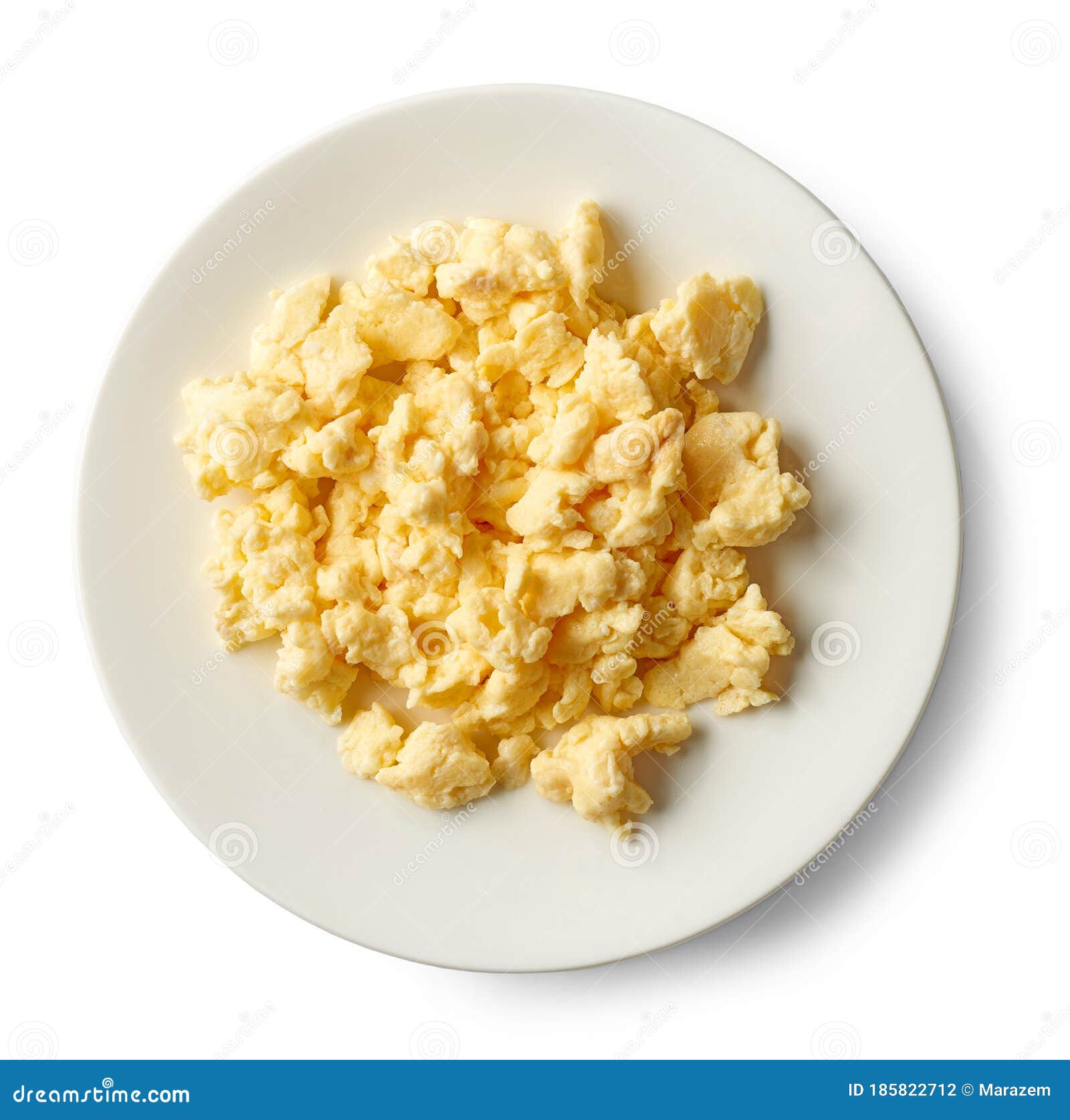 Plate Of Scrambled Eggs Stock Photo Image Of Background