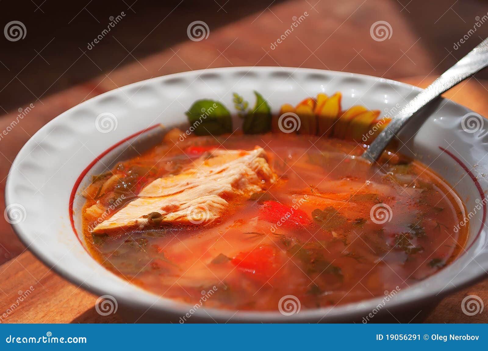 Plate of soup stock image. Image of home, cabbage, board 19056291