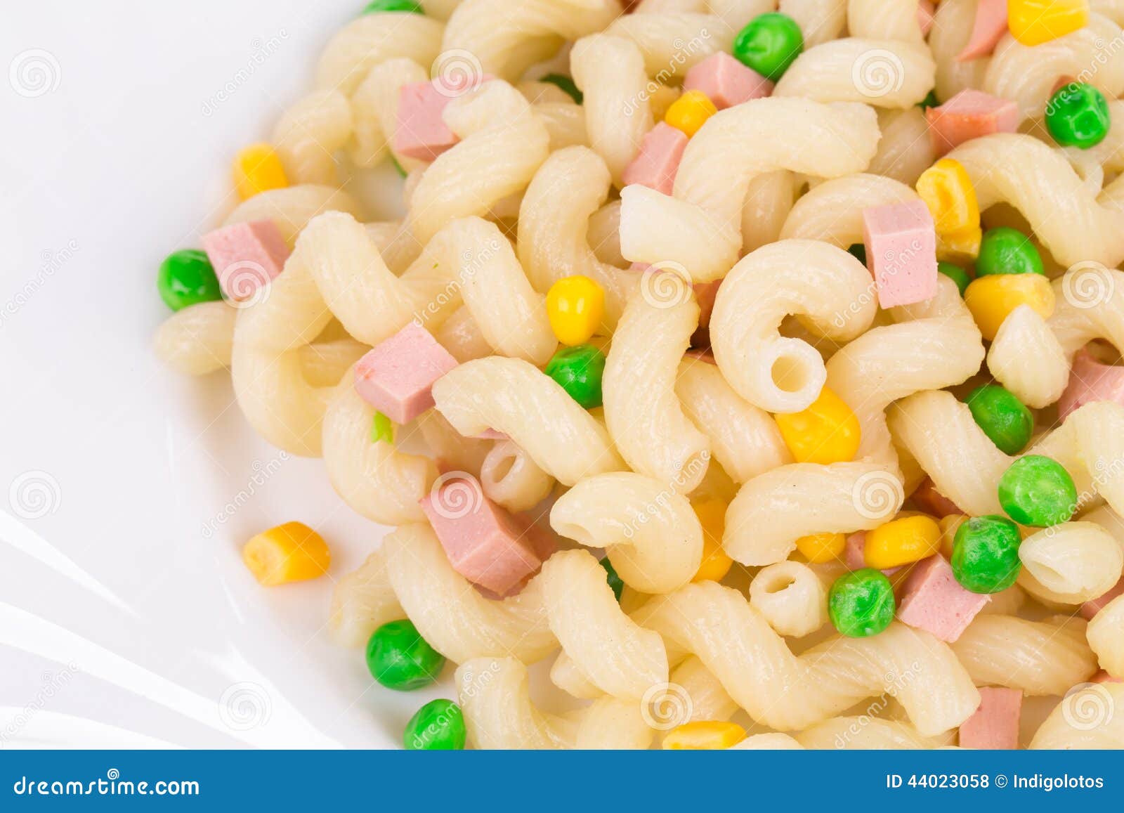 Plate of Spaghetti with Peas and Corn Stock Photo Image of spaghetti