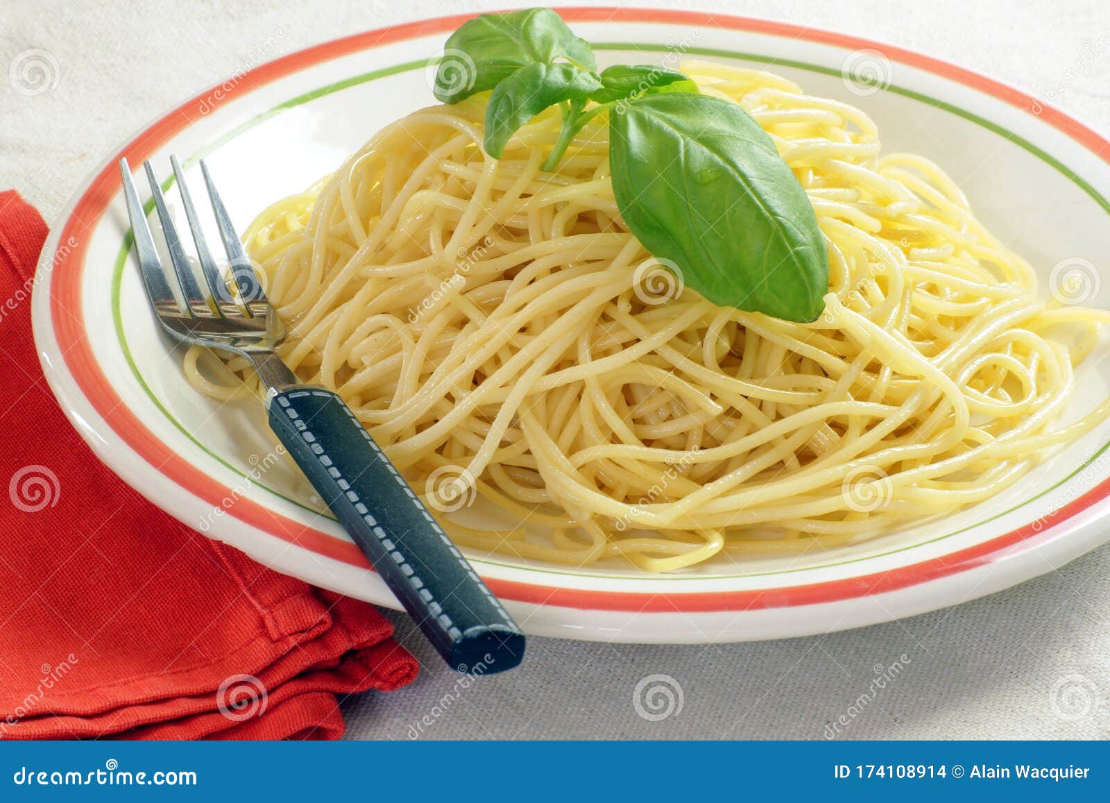 Plate of spaghetti stock photo. Image of plain, plate 174108914