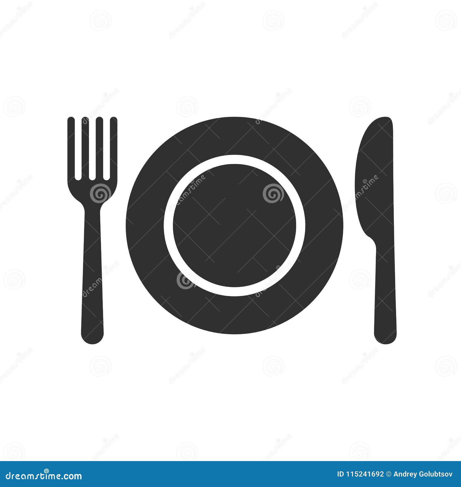 plate spoon fork  cutlery  icon