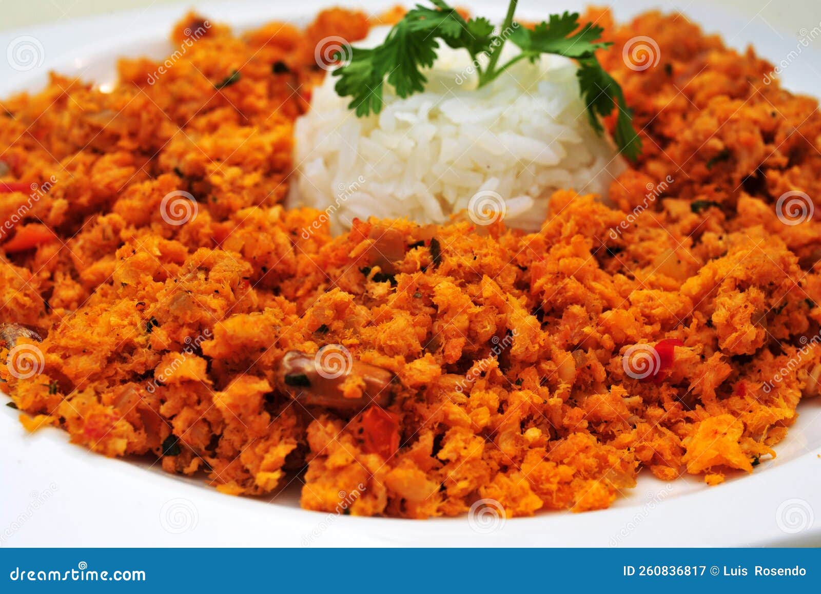 Plate of Tollo Norteño O Tollito Aliñado, Fish with Rice from Piura