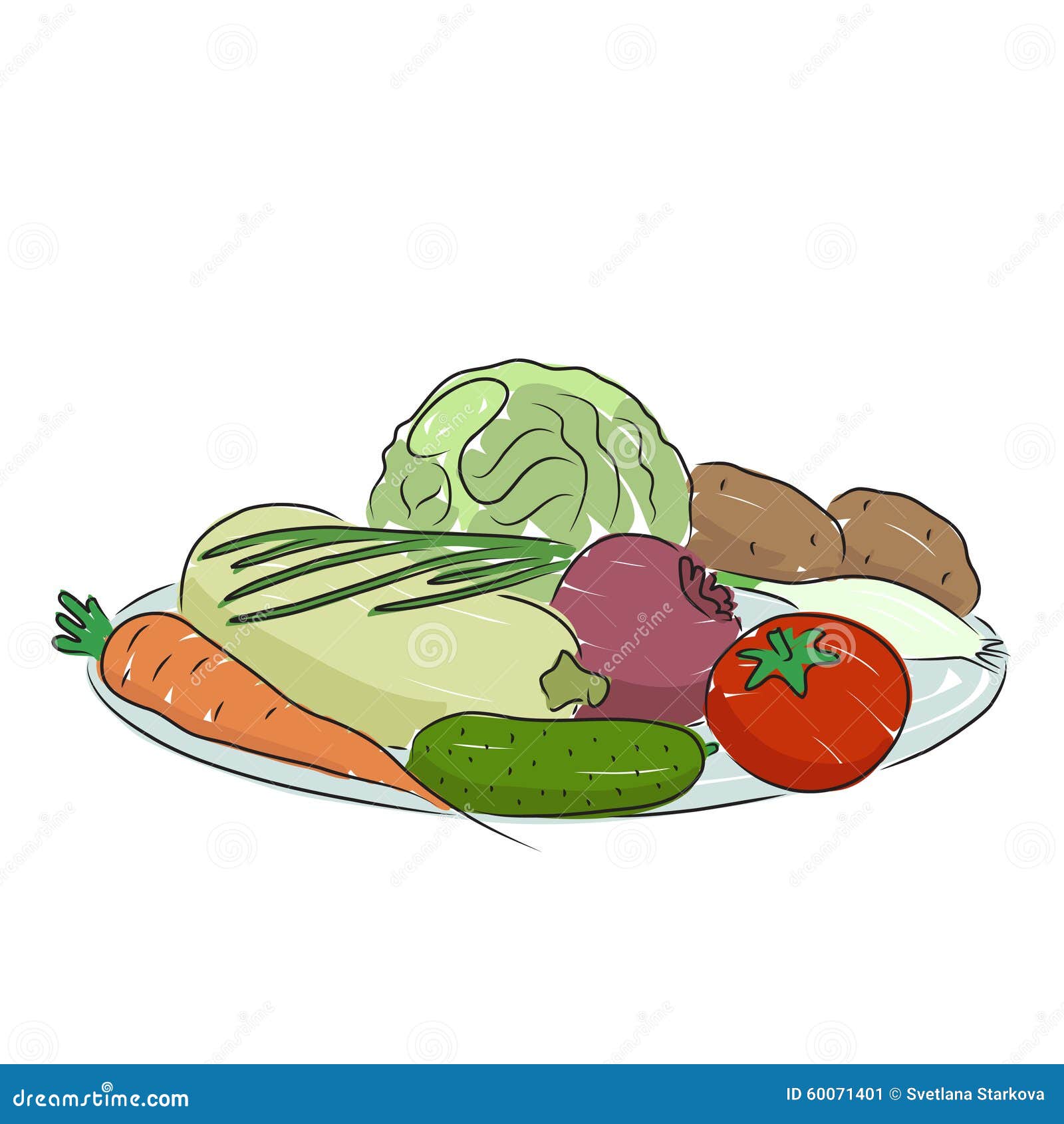 Vegetables. vector illustration © ddraw (#4483315)