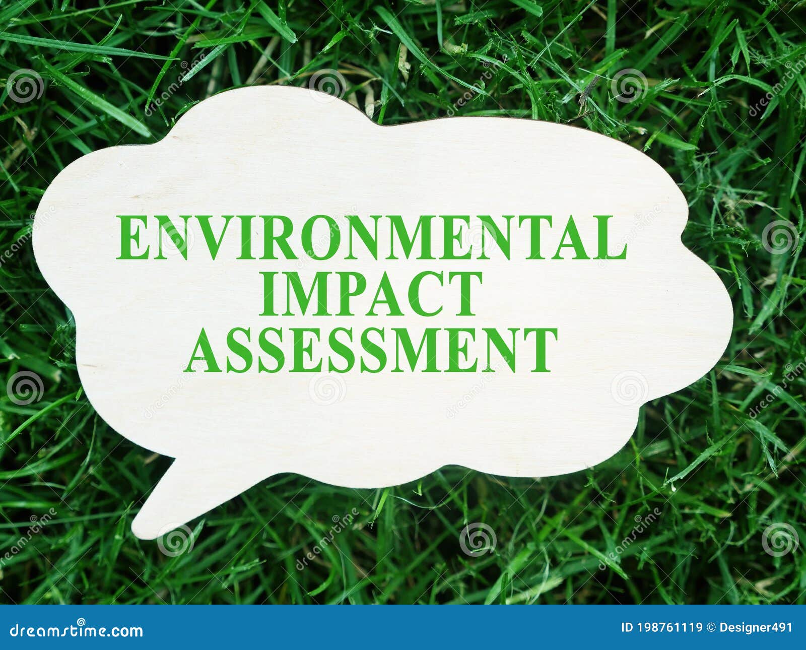 plate with words environmental impact assessment eia.