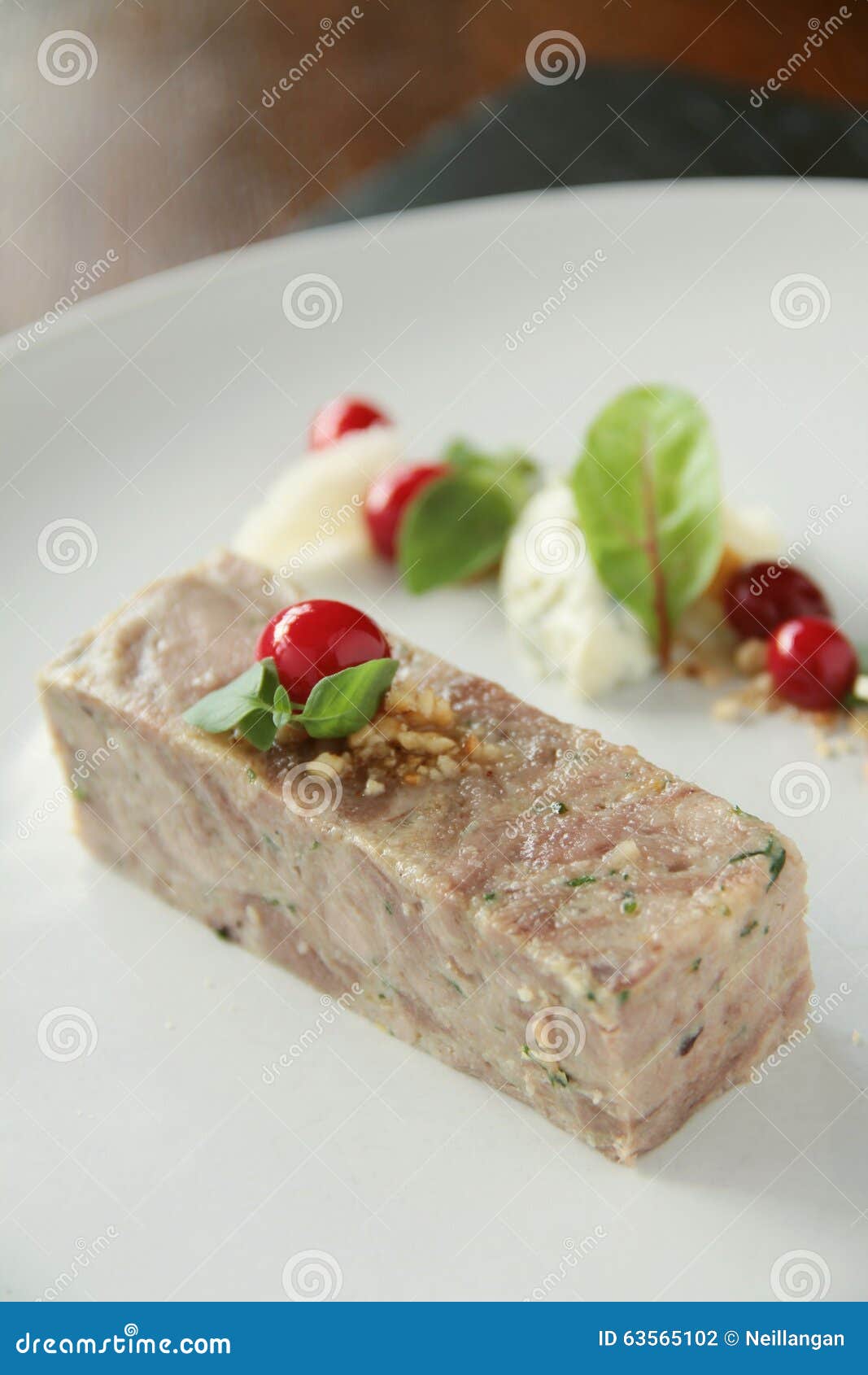 Plated Pork Terrine Starter Stock Photo Image of plated, eating 63565102