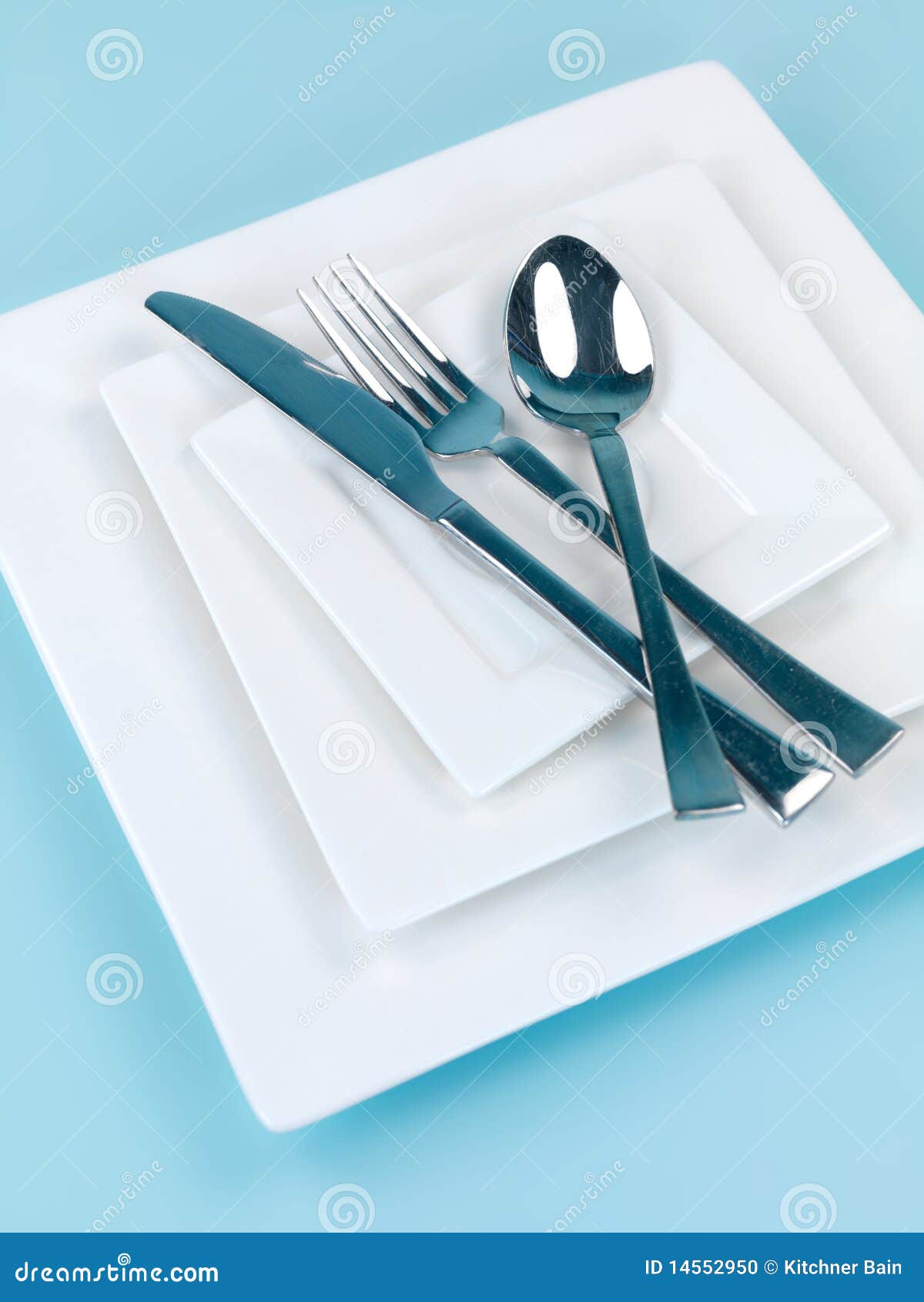 Plates and Cutlery stock photo. Image of cater, dining 14552950