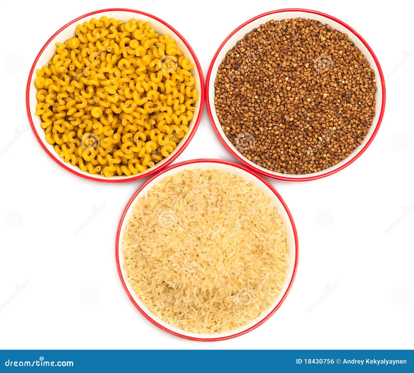 Plates with Dry Food Ingredients Stock Photo Image of cereal