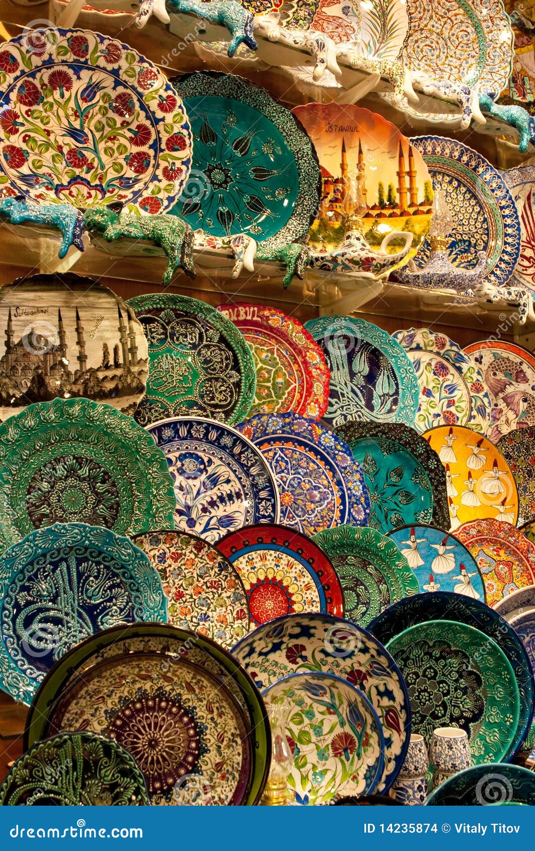 Handmade Hand painted Turkish Ottoman Ceramic 10 inch Plate  #5757 
