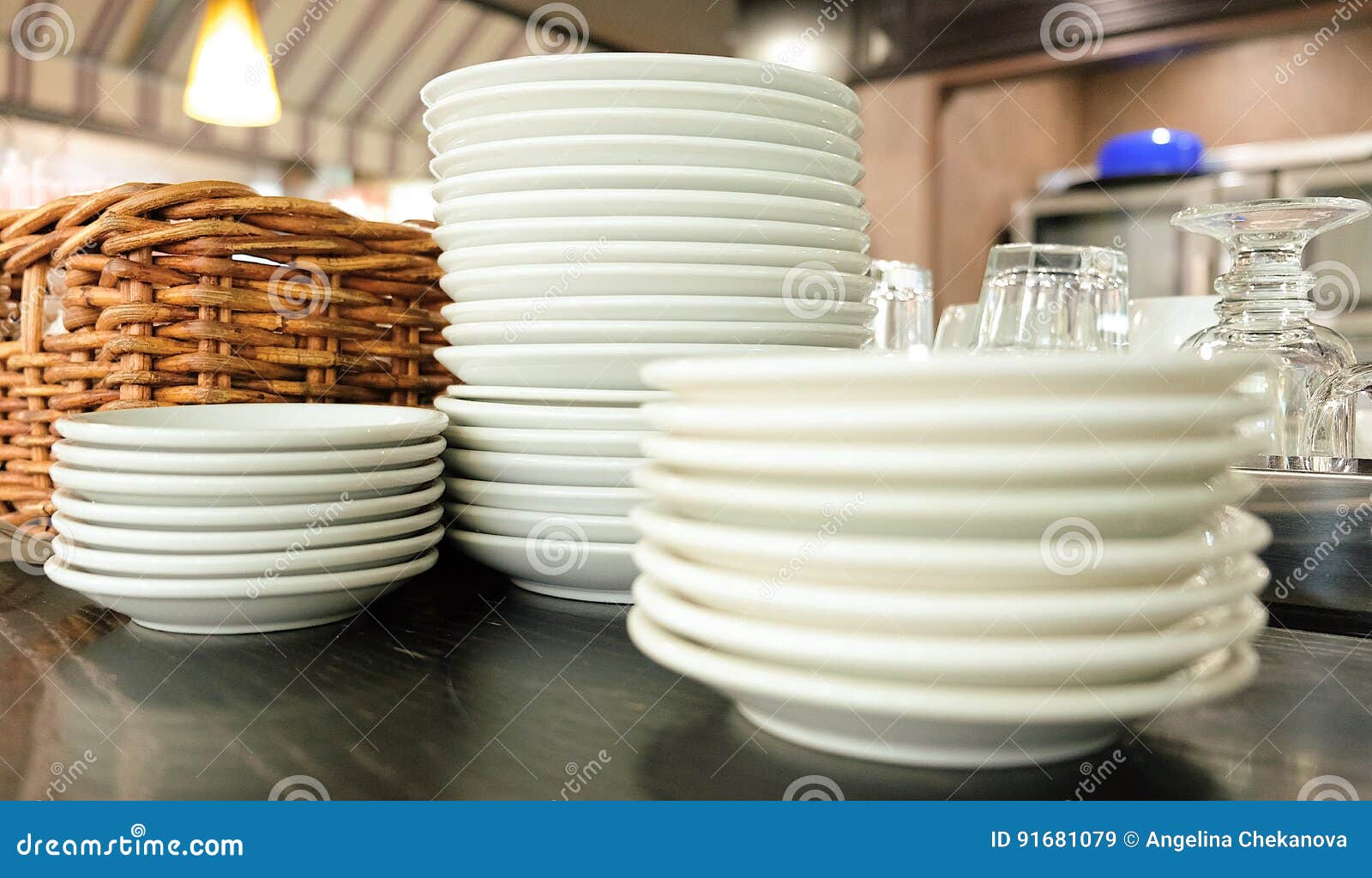 Plates and for restaurants stock image. Image of kitchenware 91681079