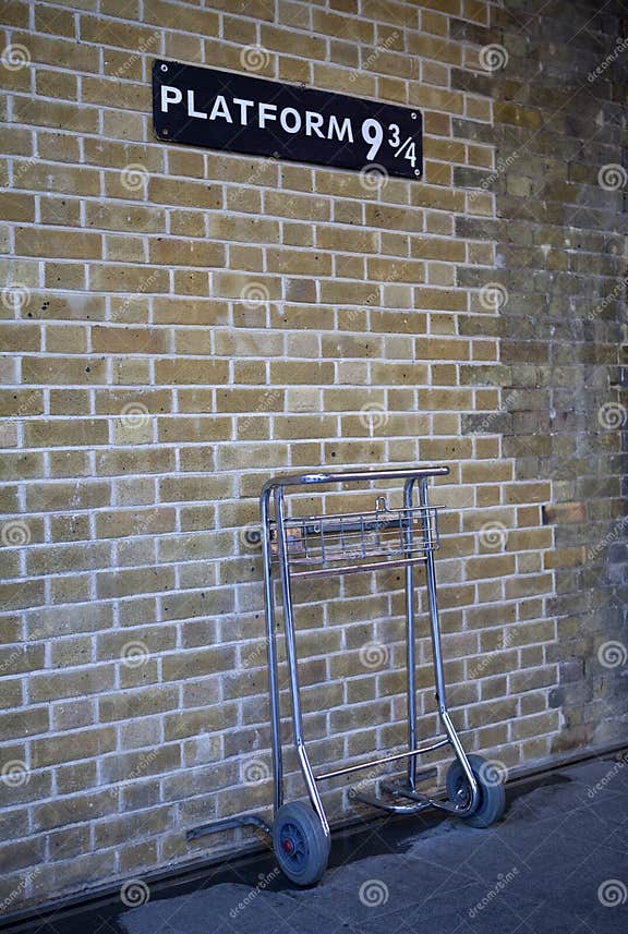 Platform 9 and 3/4 at Kings Cross Station Editorial Stock Image Image