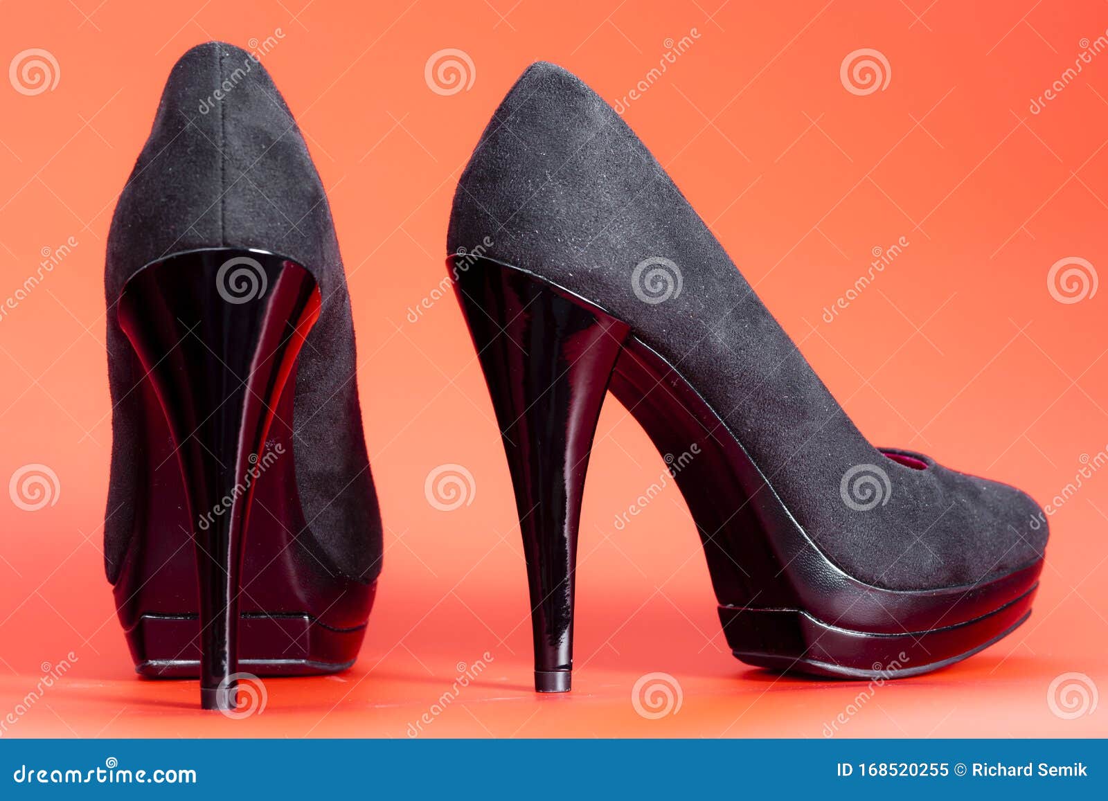 Platform black pumps stock image. Image of pair, footwear 168520255