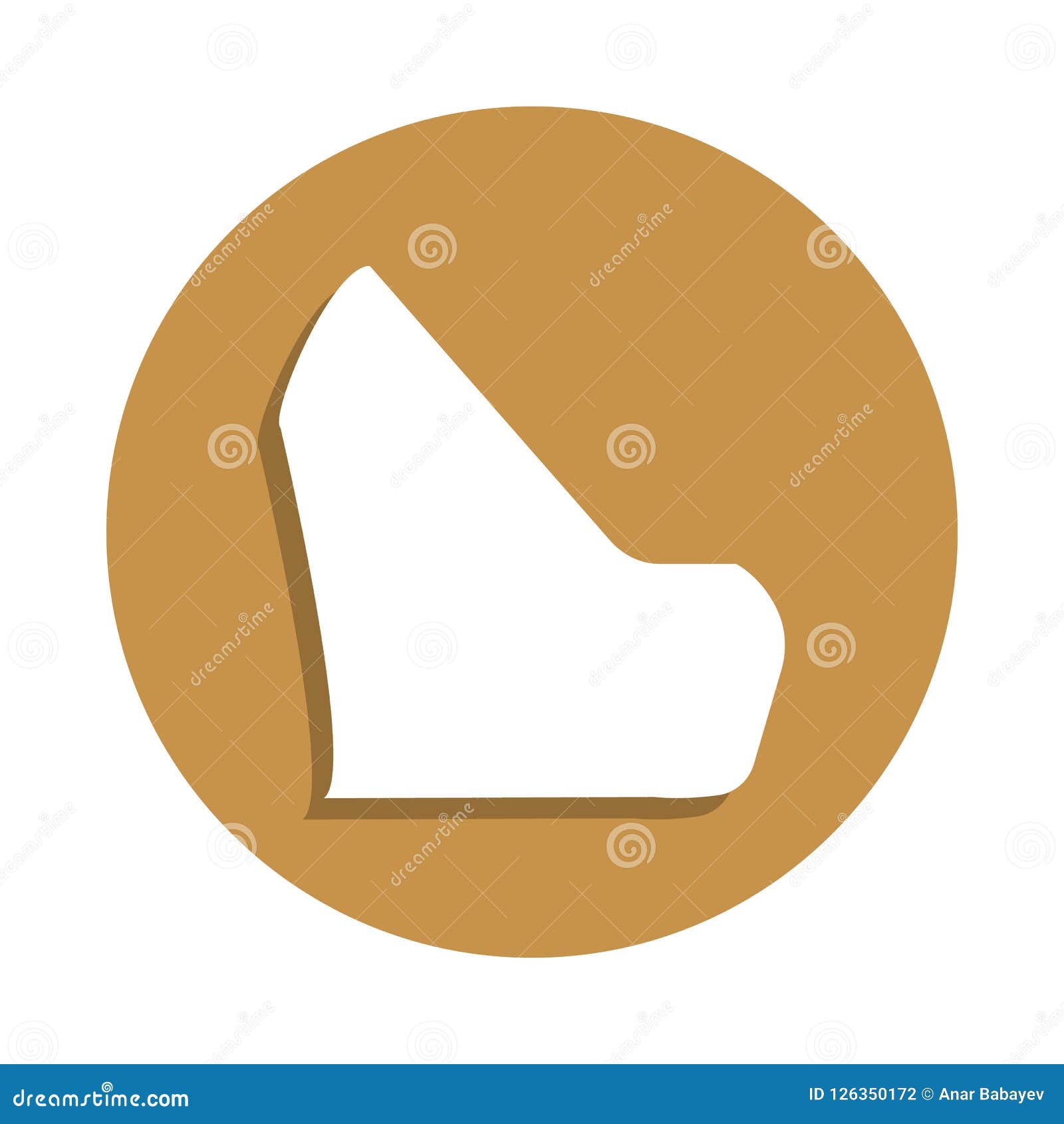 Platform High Heel Shoe Icon In Badge Style. One Of Clothes Crimson Voltage Heels