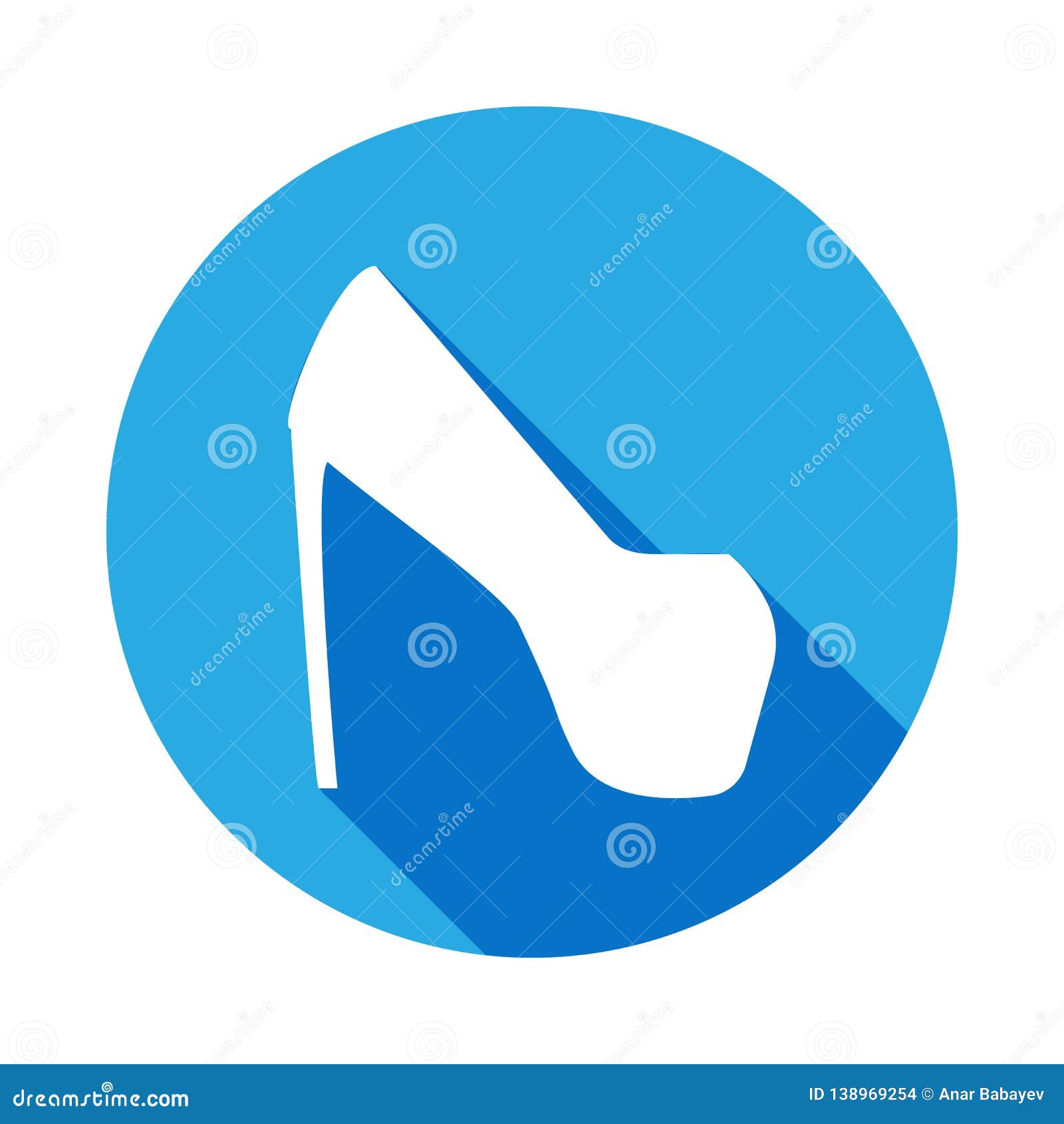 Platform Shoes Icon With Long Shadow. Signs And Symbols ...