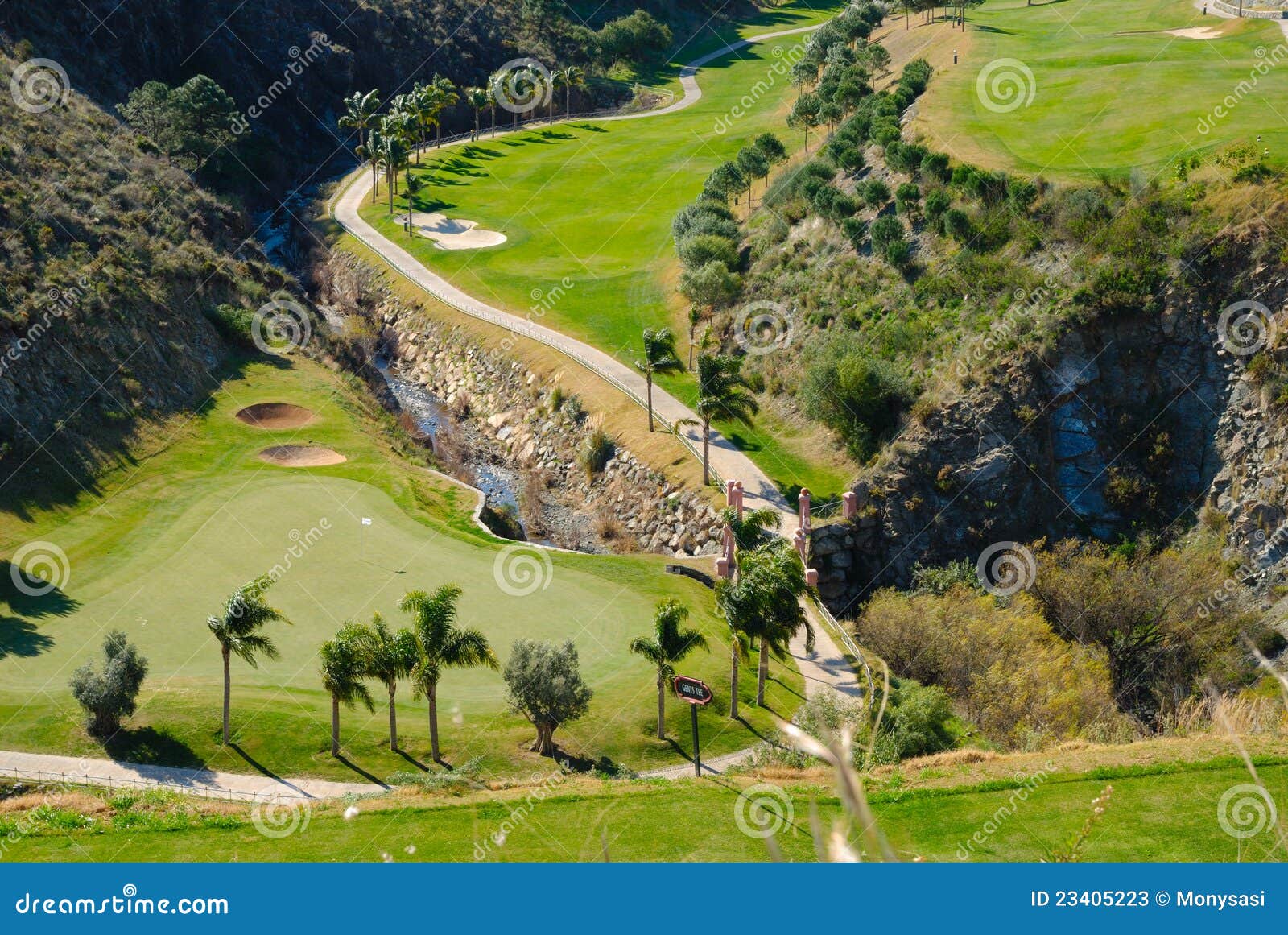 Platforms golf course stock image. Image of andalucia 23405223