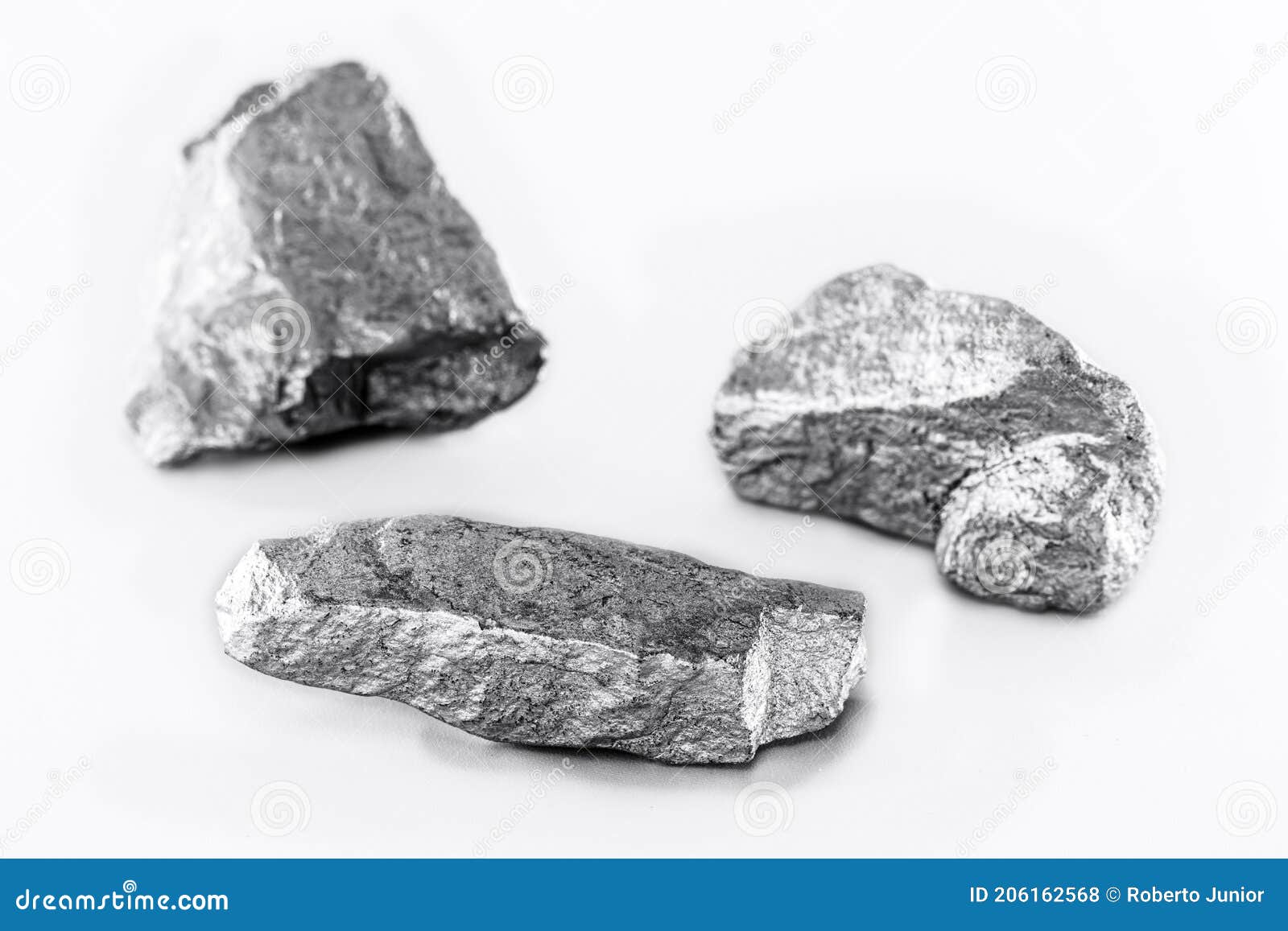 Platinum Nugget on White Isolated Background Valuable Stone White Gold