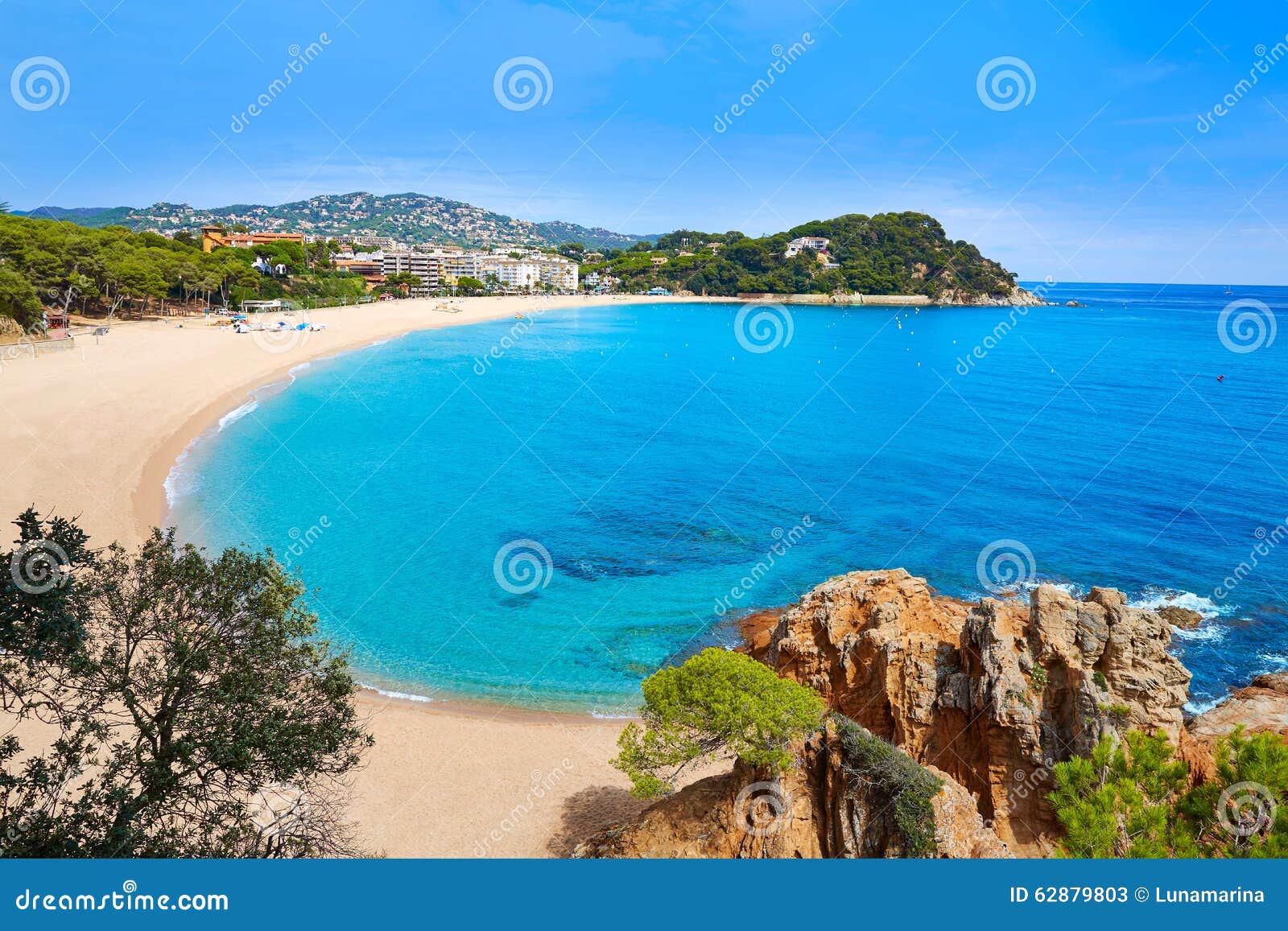 platja fenals beach in lloret de mar costa brava