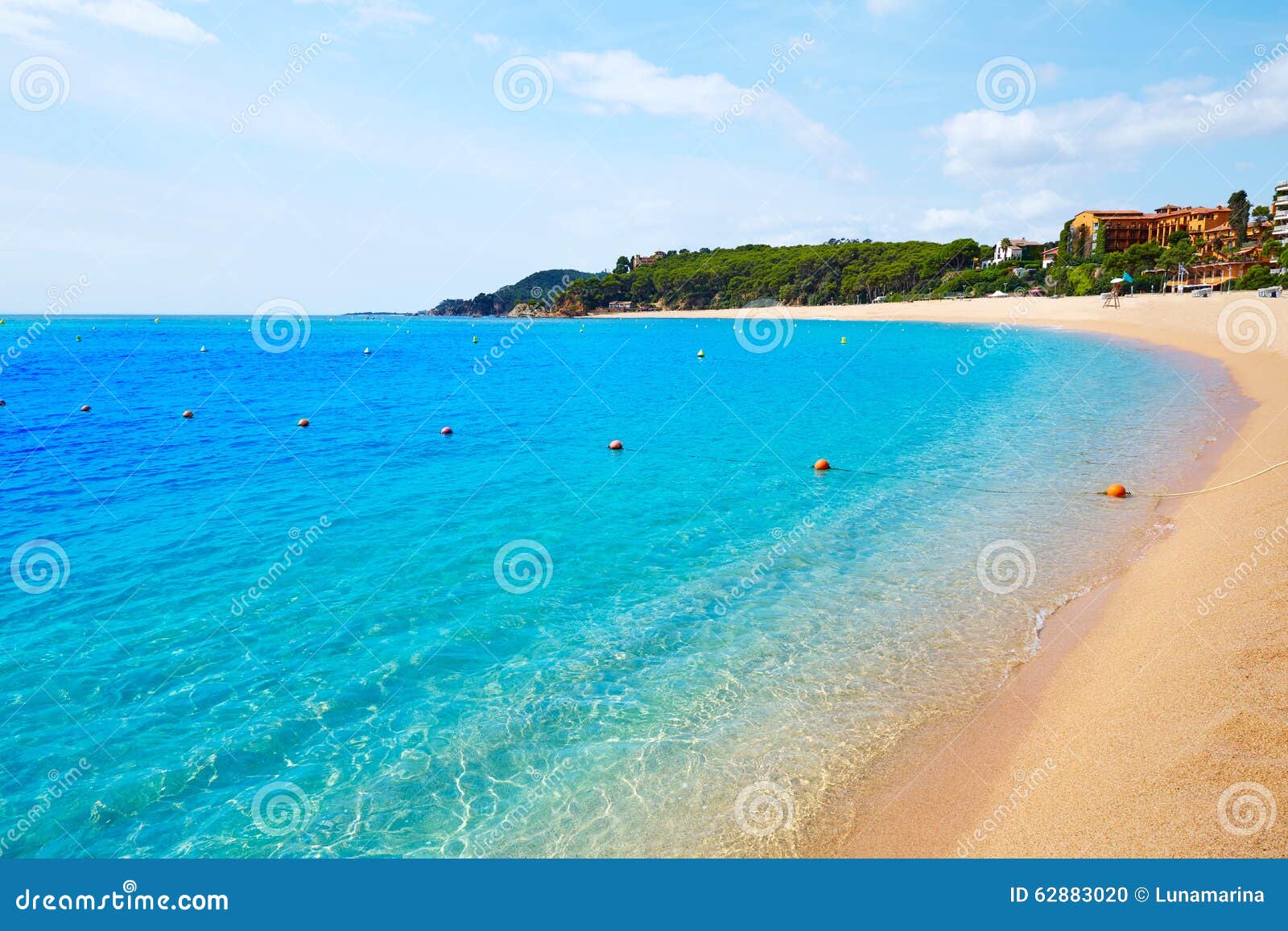 platja fenals beach in lloret de mar costa brava