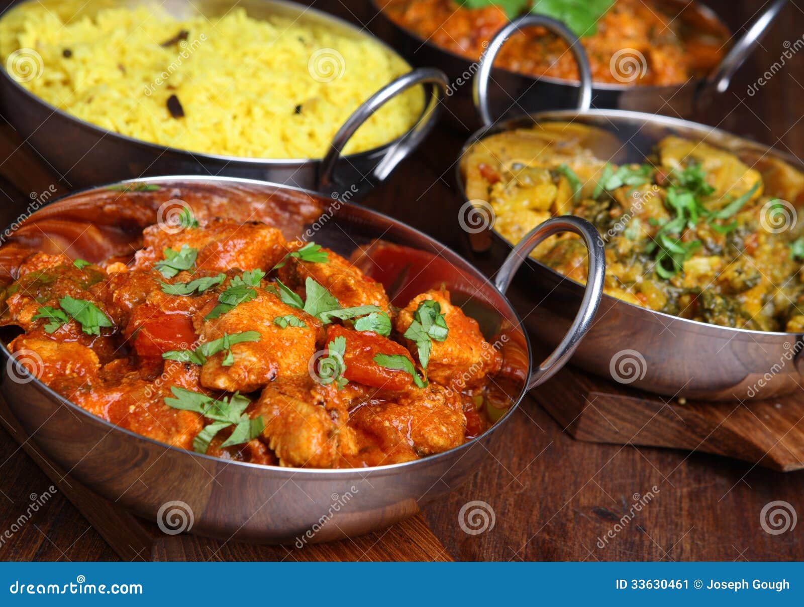 13 cm Zap Impex Juego de 4 platos indios de Karahi y platos indios de acero inoxidable de cobre y raciones de curry 