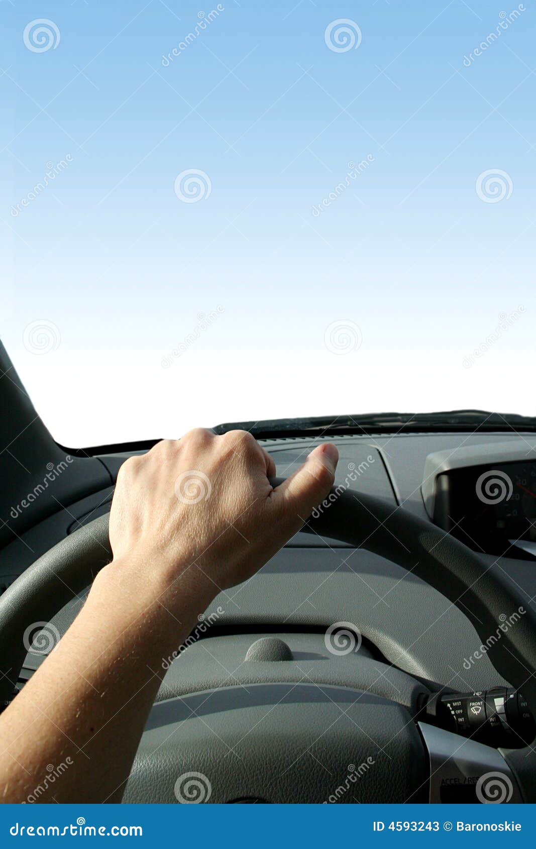 Plats för chaufför s. Blanka blåa chaufförframdeldiagram låter vara att se ut för skytext för lokal s fönstret för medlet
