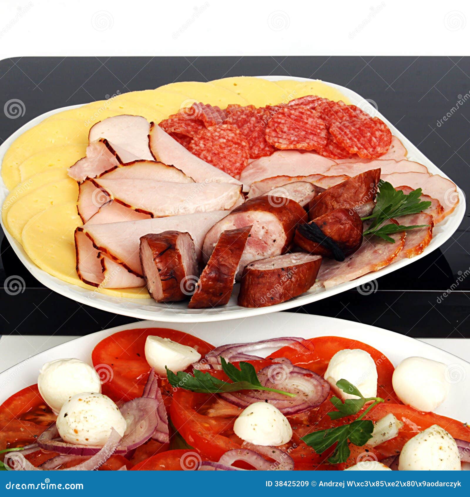 Platter of cold meats stock image. Image of food, meat 38425209