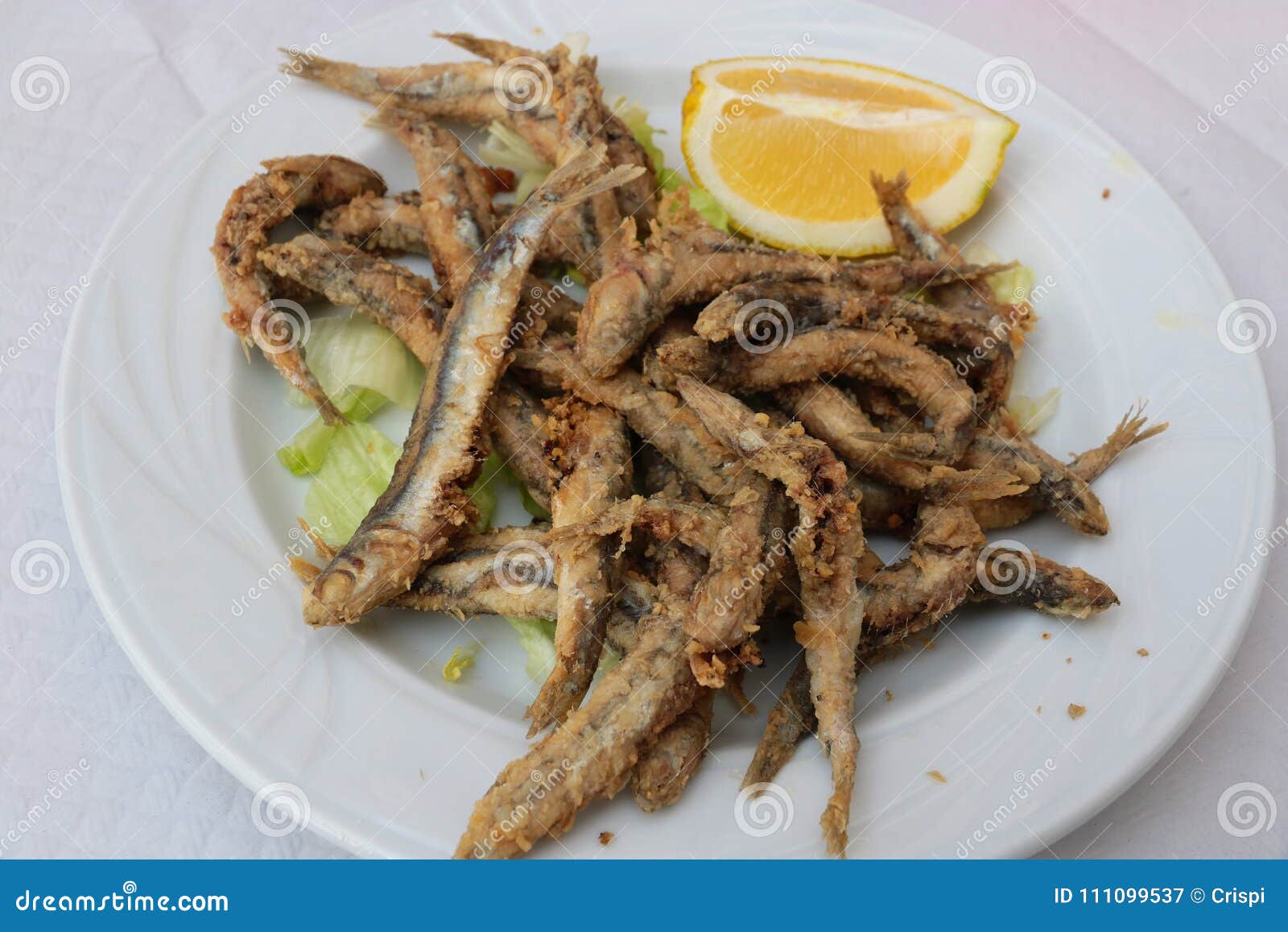 Small fried fish Tapas stock image. Image of fresh 111099537