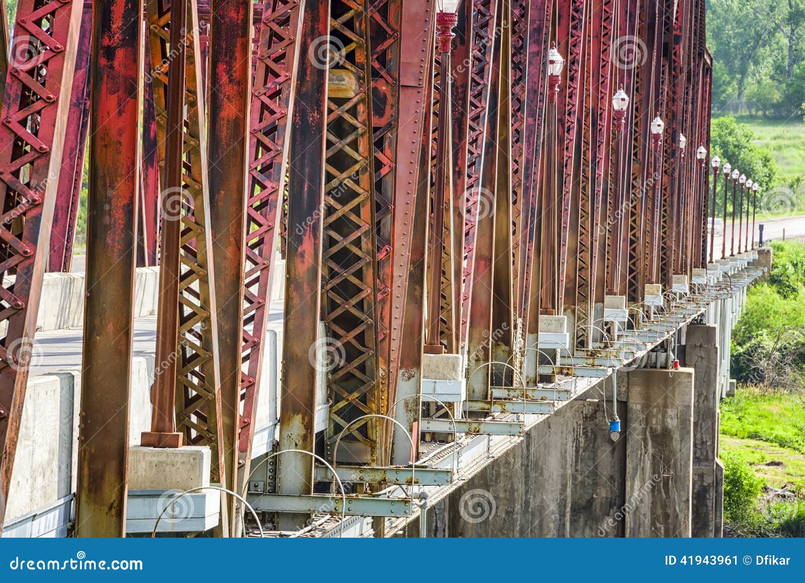 Plattsmouth Nebraska Toll Bridge On The Former Rail Line RoyaltyFree